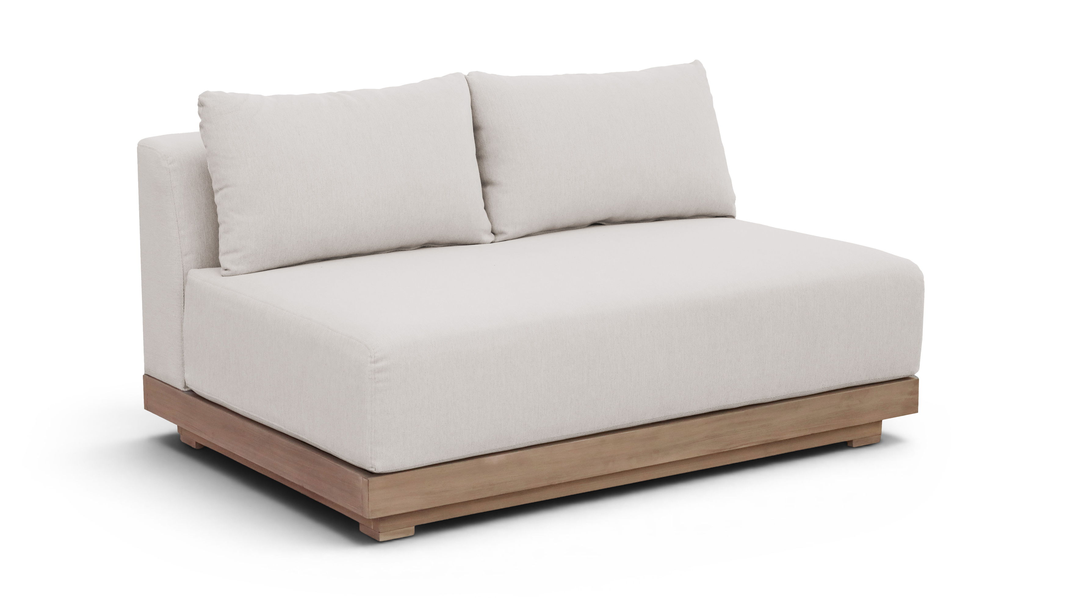 Solace - Olefin Performance Fabric Outdoor Patio Modular Loveseat - Cream
