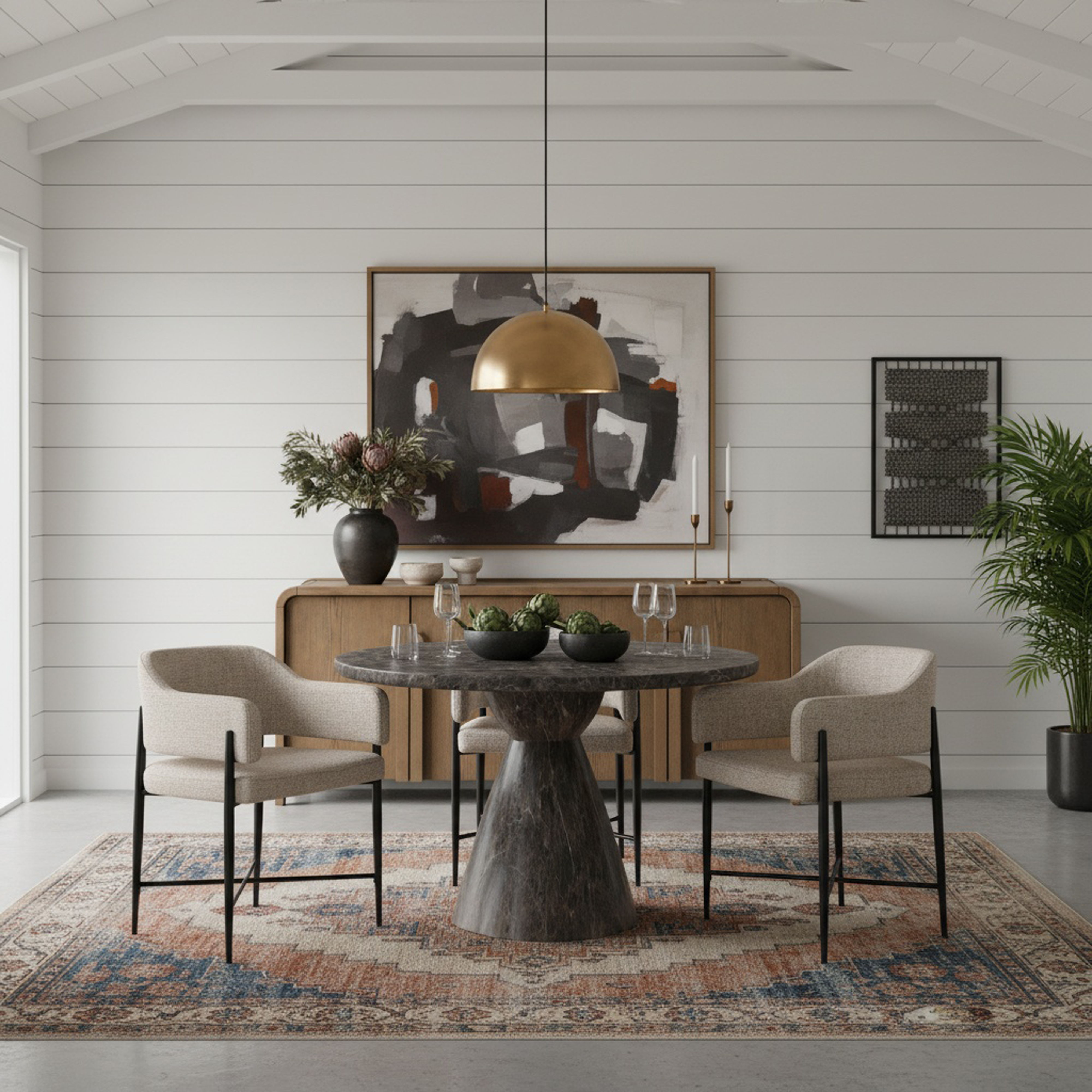 Aquino - Concrete Indoor / Outdoor Dining Table - Brown