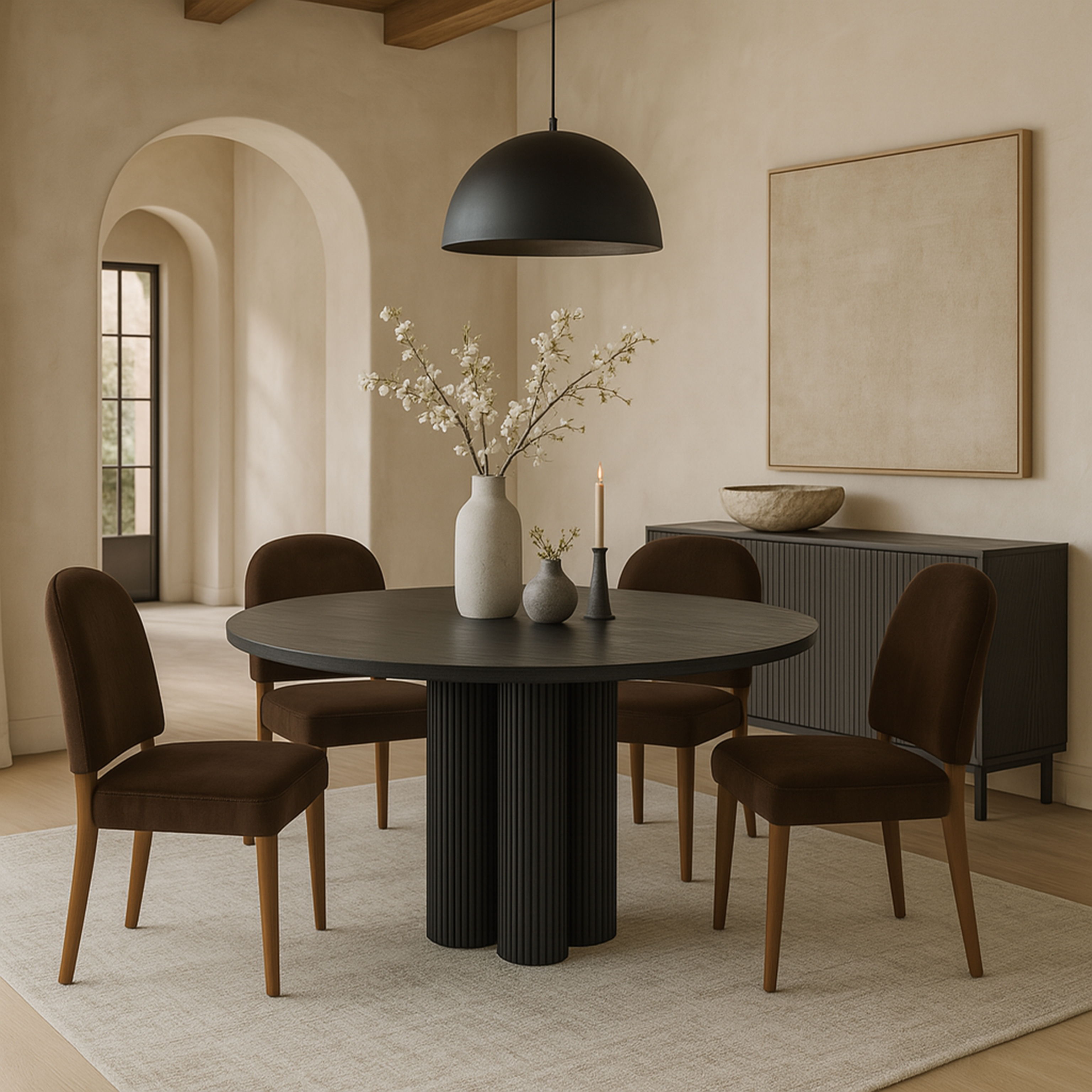 Varinelle - Velvet Dining Chair (Set of 2) - Brown