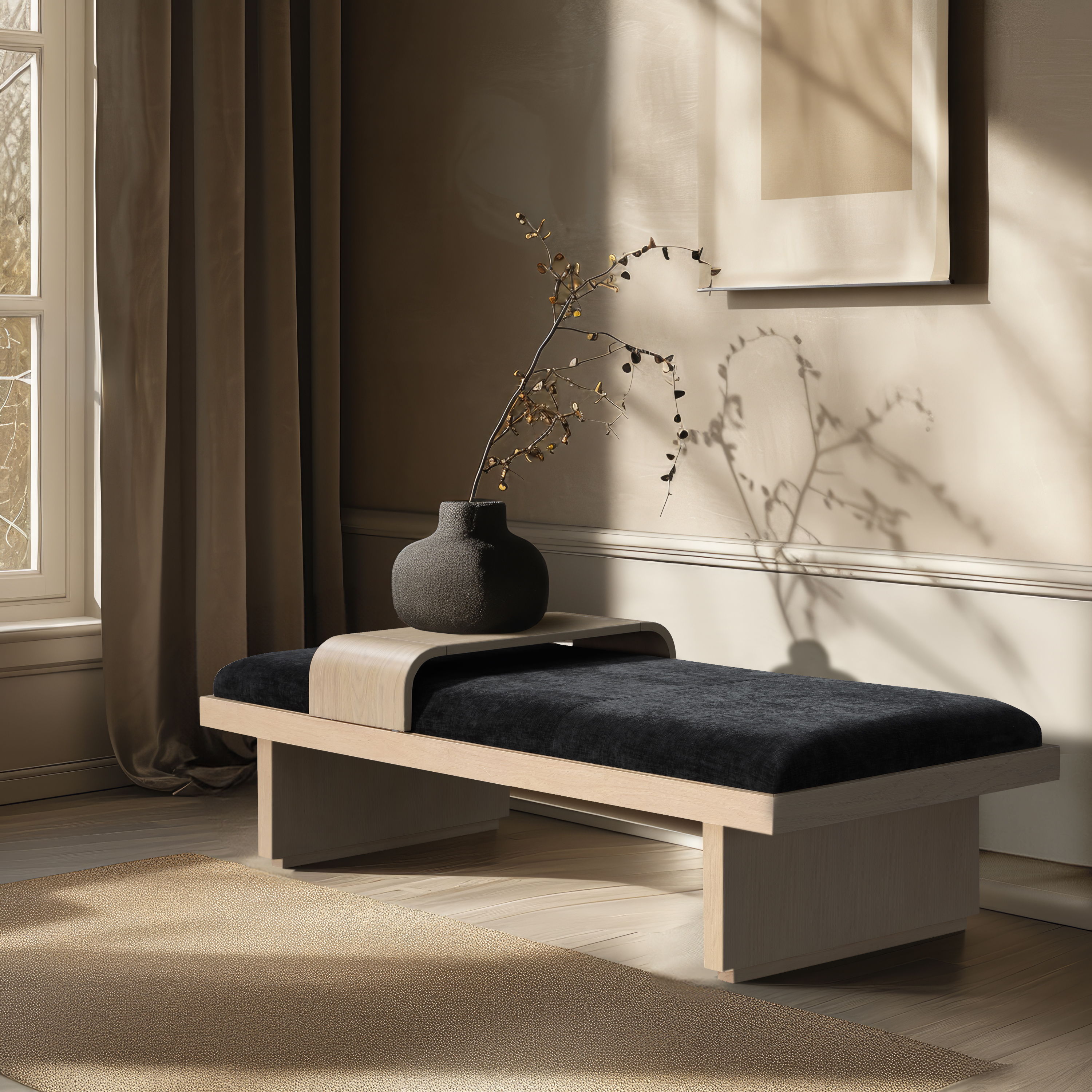 Arlington - Bench - Natural / Black