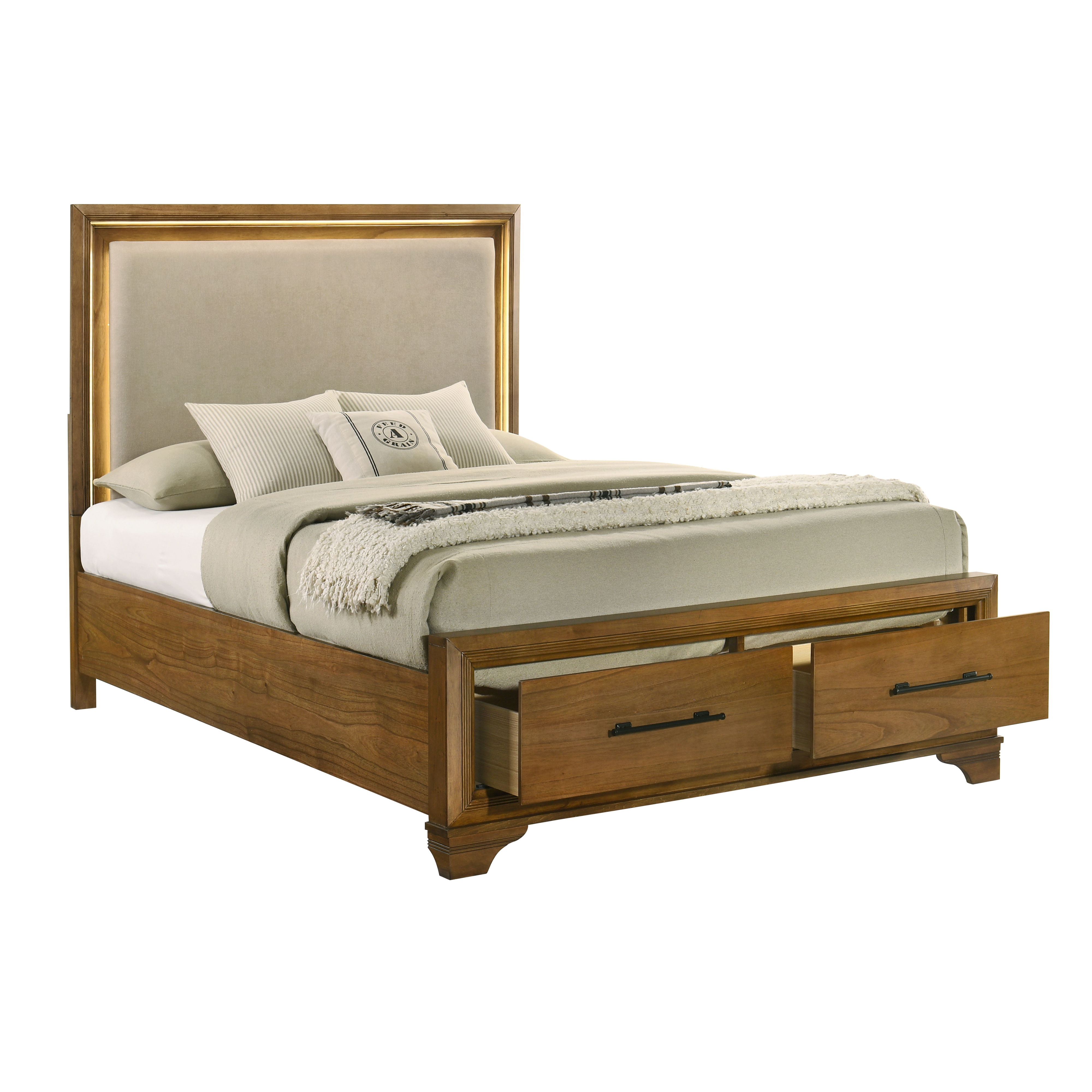 Talcott - 6/6 King Bed Only - Brown