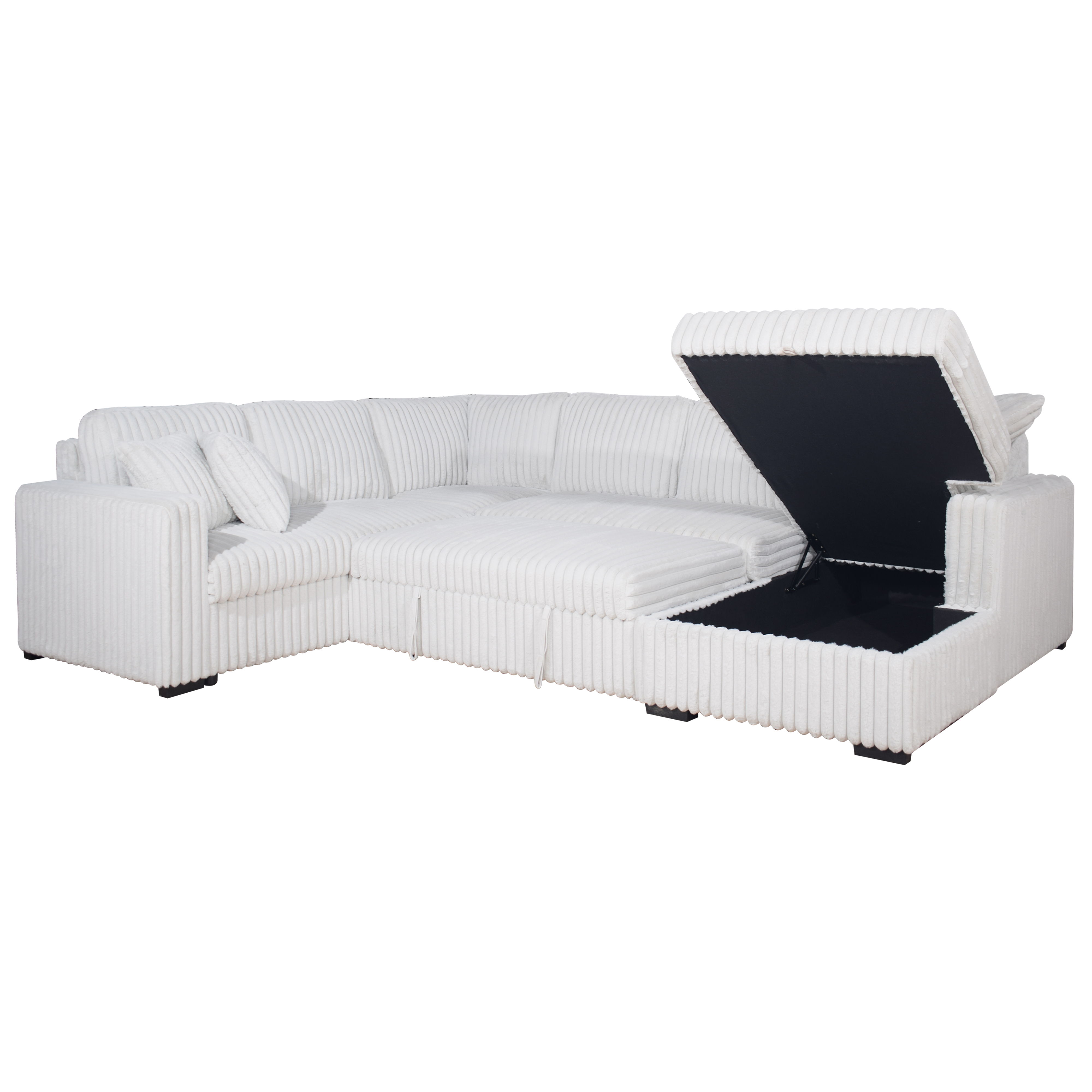 Bliss - Sectional Sleeper - Mist Gray