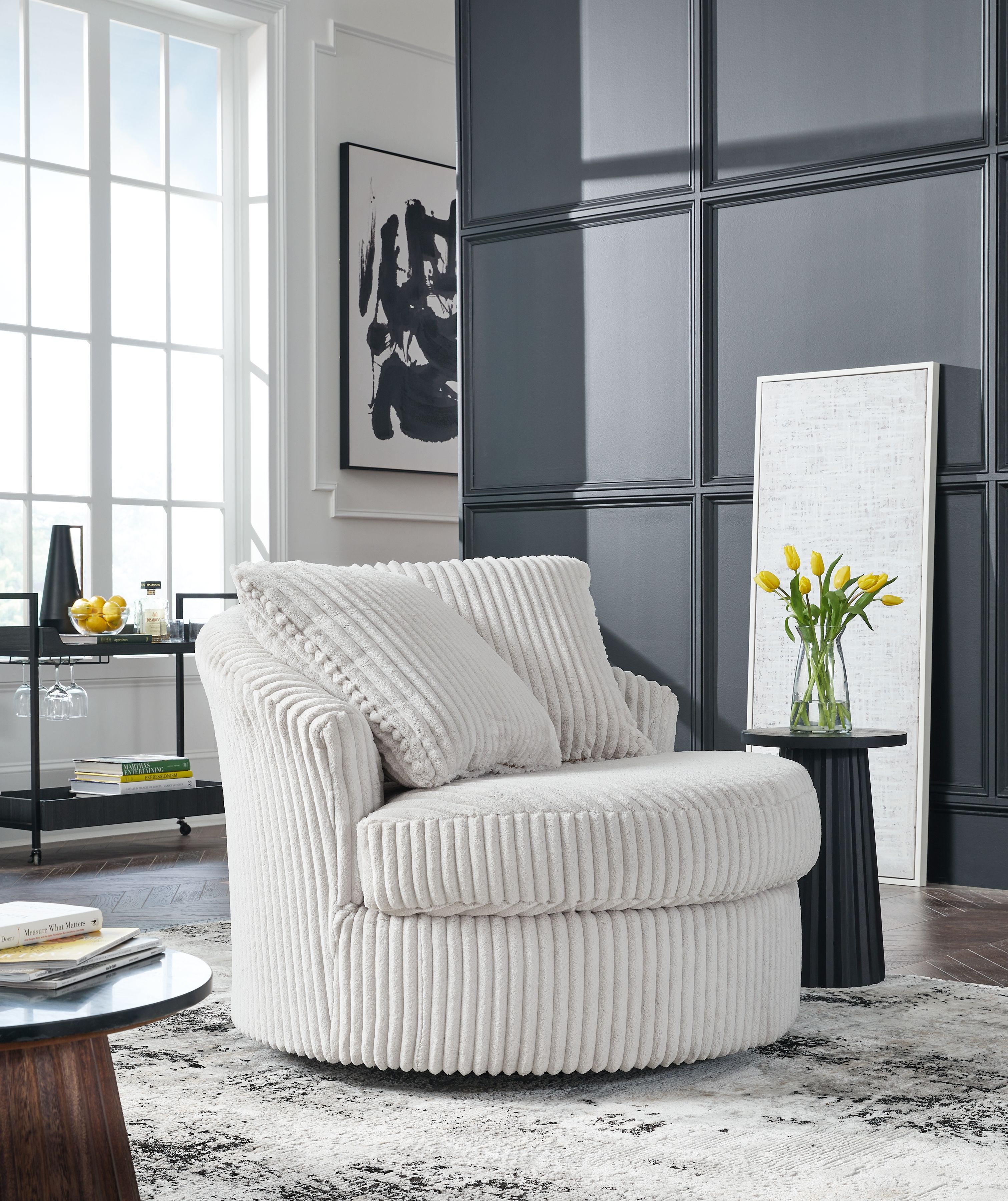 Gramwell - Swivel Chair - Alloy