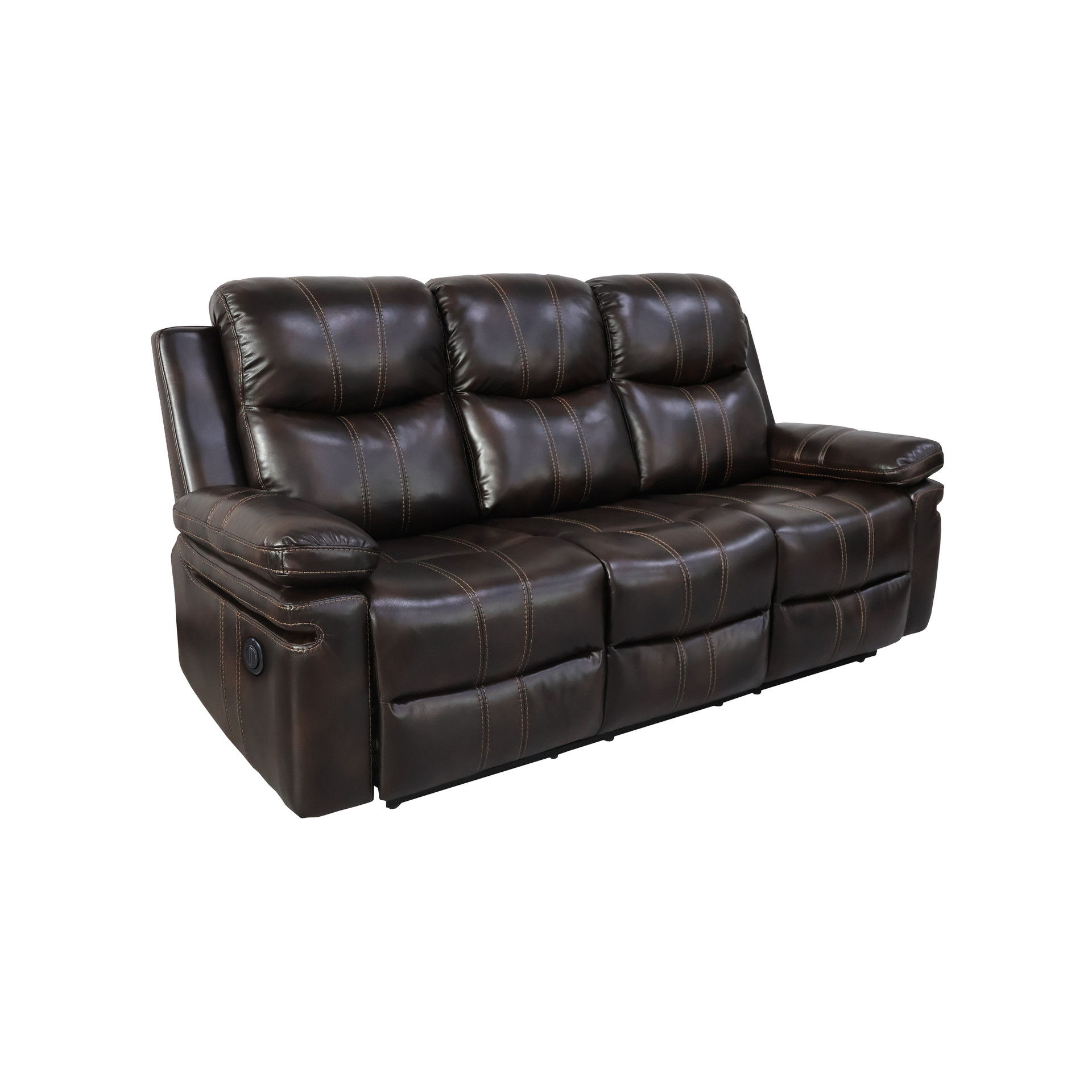 Kellen - Sofa With Drop Down Tray & Power Footrest - Brown