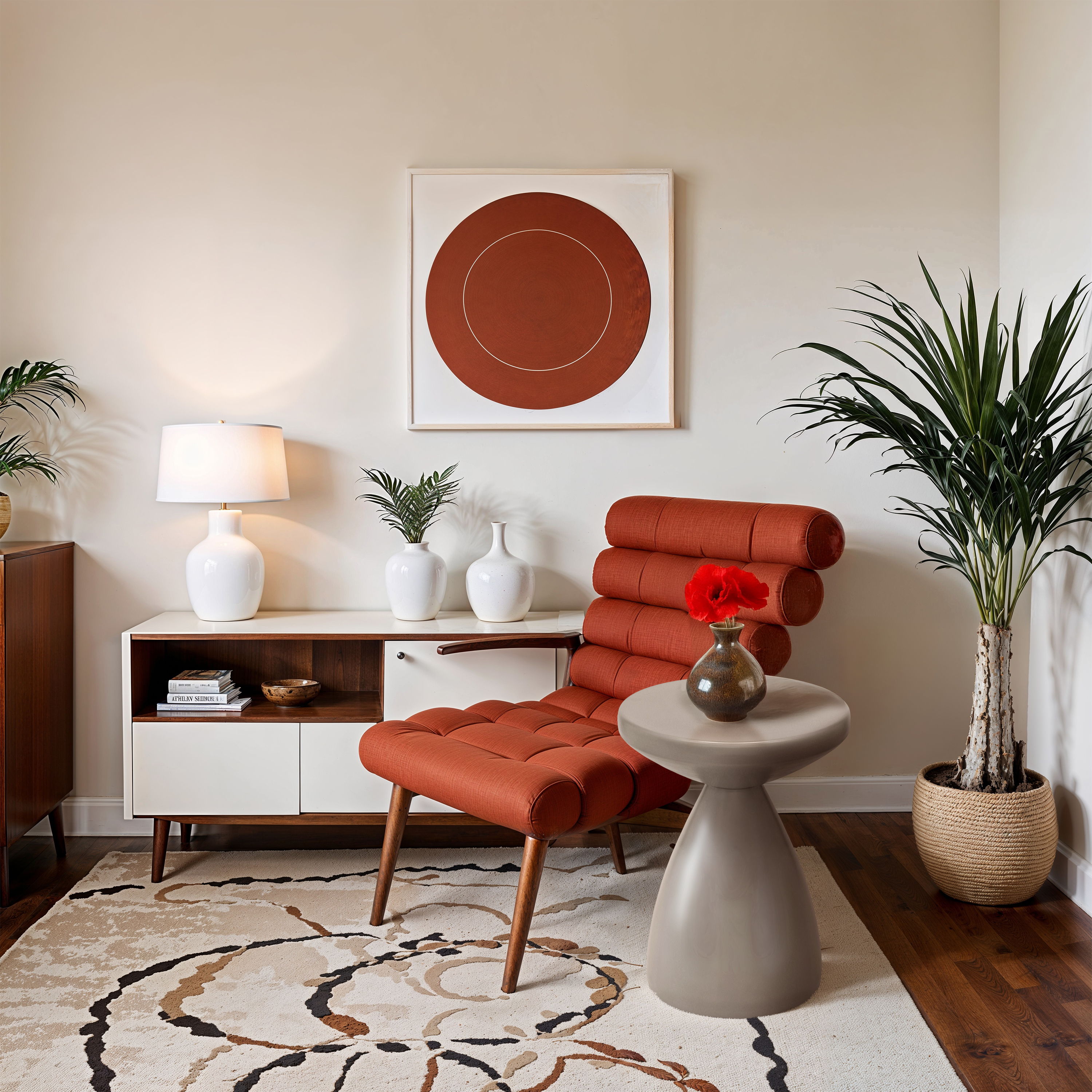Anika - Iron End Table - Taupe