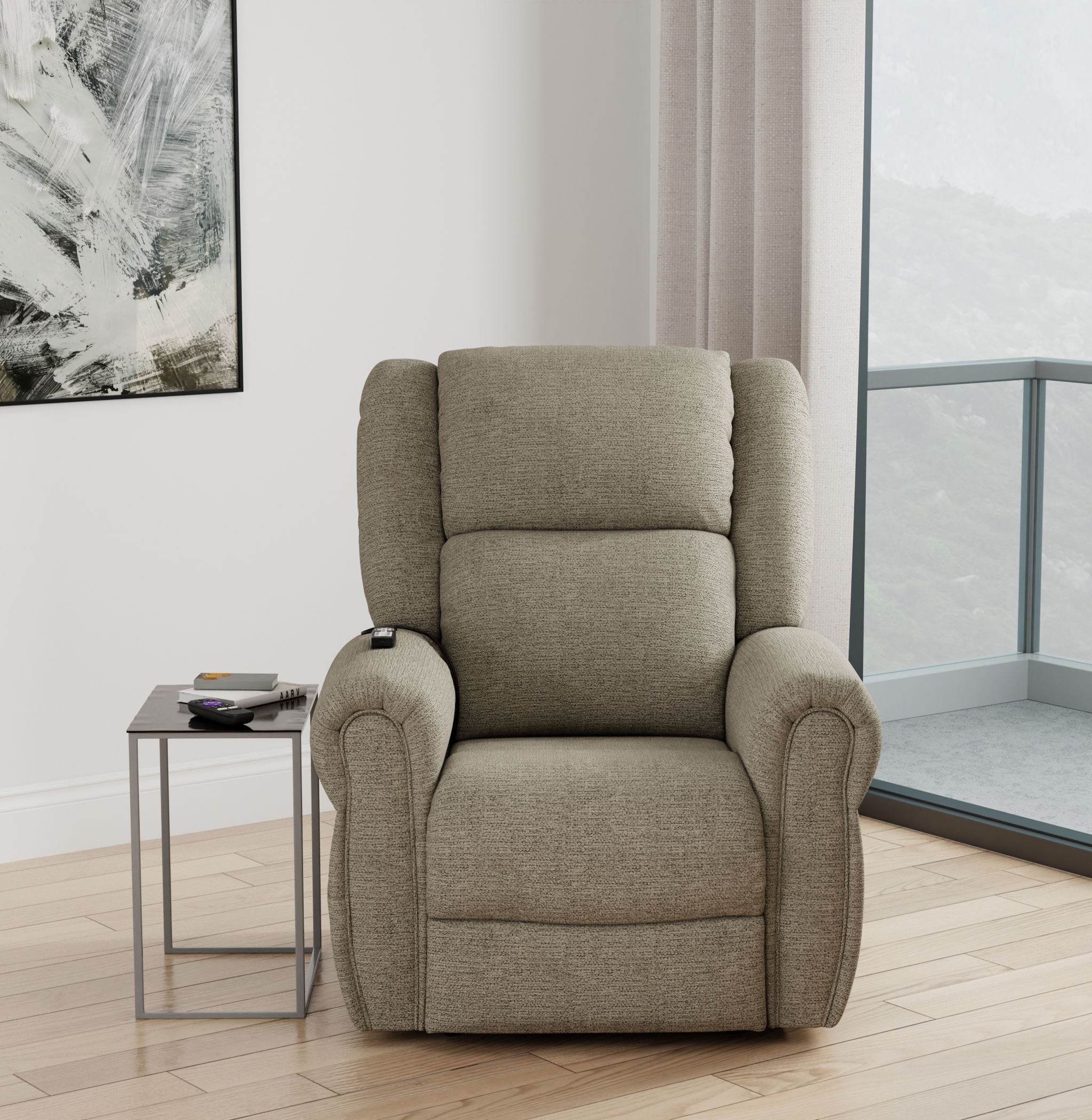 Paradise - Power Lift/Headrest/Lay Flat Recliner With CR3 Heat/Massage - Granite