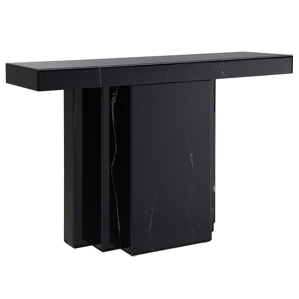 Drisana - Console Table - Black Mirrored, black