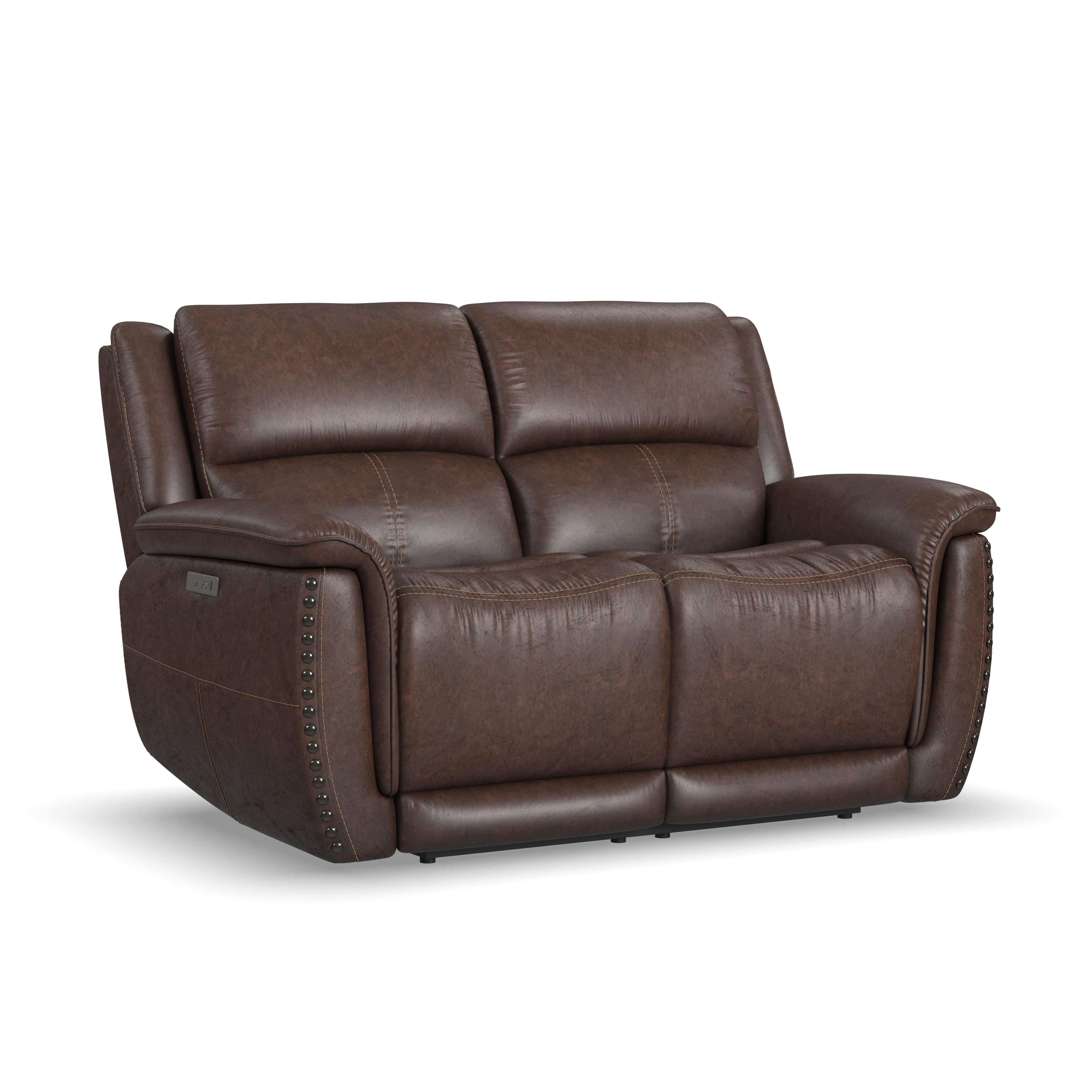 Beau - Power Reclining Loveseat With Power Headrests - Sable, dark brown