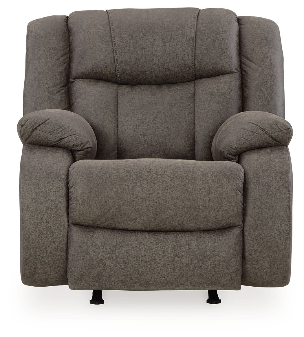 Ashley Furniture First Base - Rocker Recliner - Gunmetal - Image 4