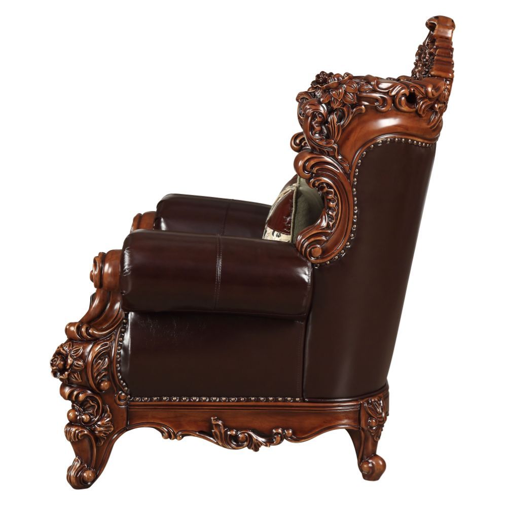 Forsythia - Chair - Espresso Top Grain Leather Match & Walnut, dark brown, view 7