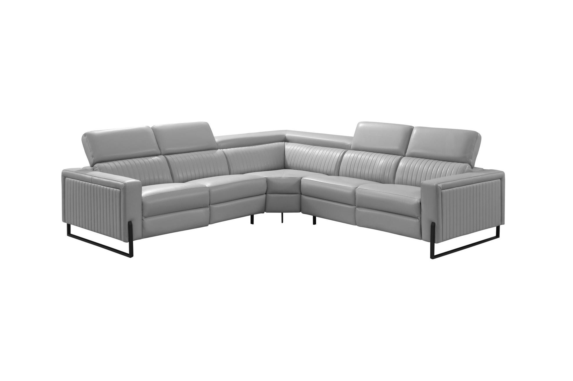 2787 - Sectional With Recliners - Gray