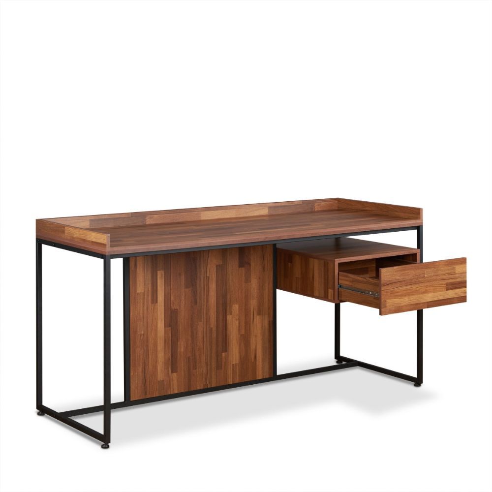 Sara - Writing Desk - Walnut & Sandy Black, light brown, view 2