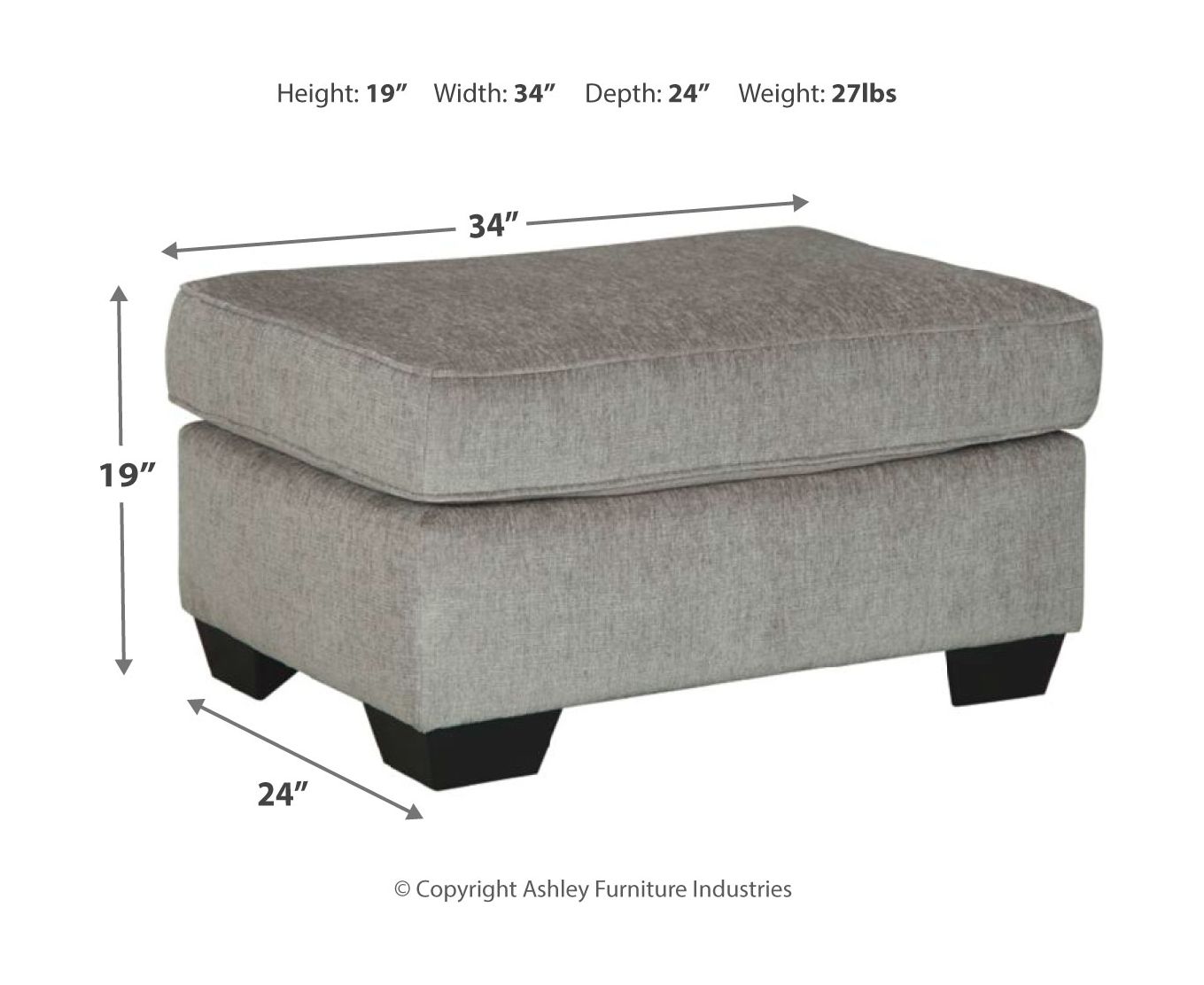 Altari - 2 Pc. - Chair With Ottoman - Alloy