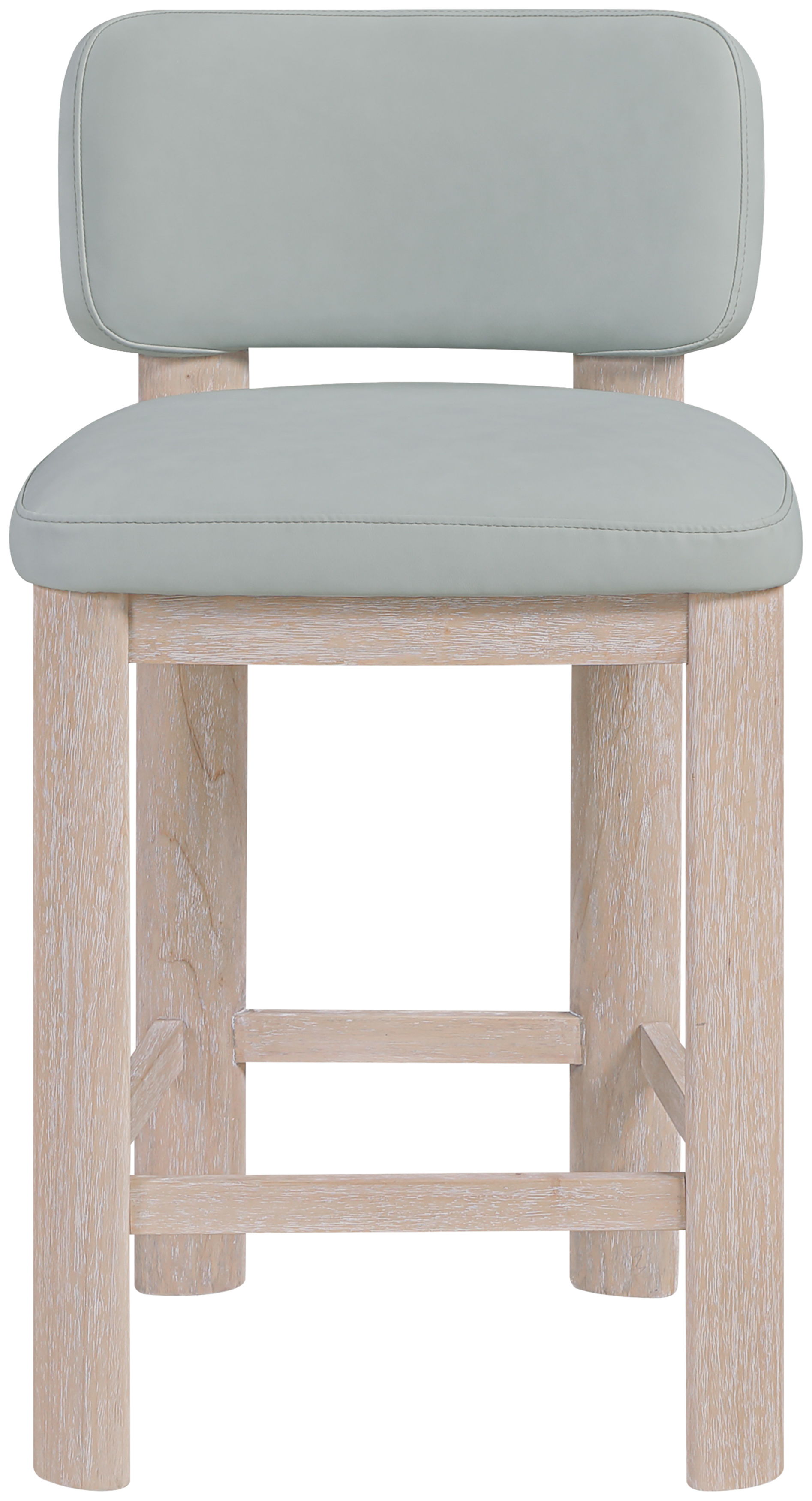 Paloma - Vegan Leather Upholstered Counter Stool (Set of 2) - Light Blue