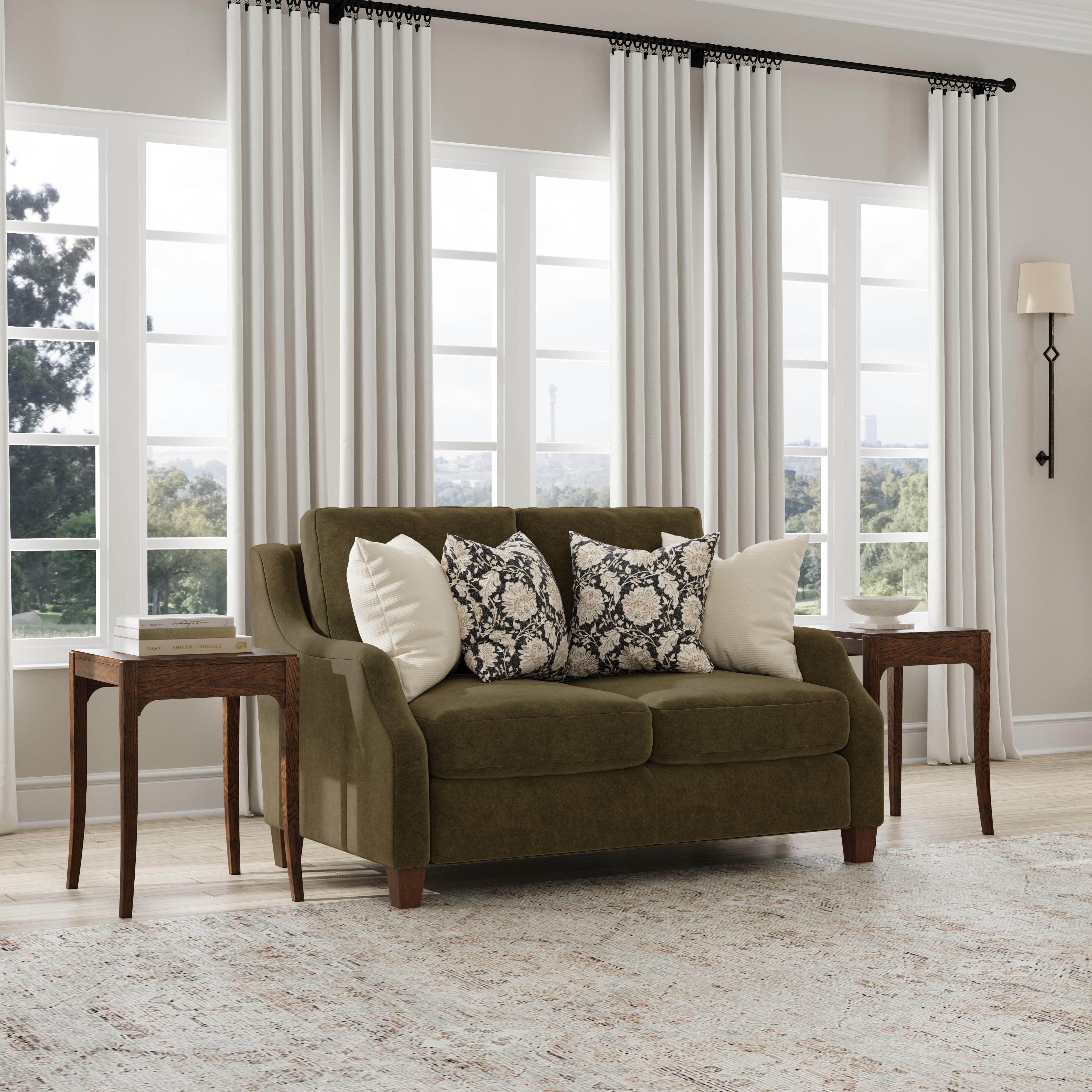 Gianna - Fabric Traditional Loveseat, gray, view 8