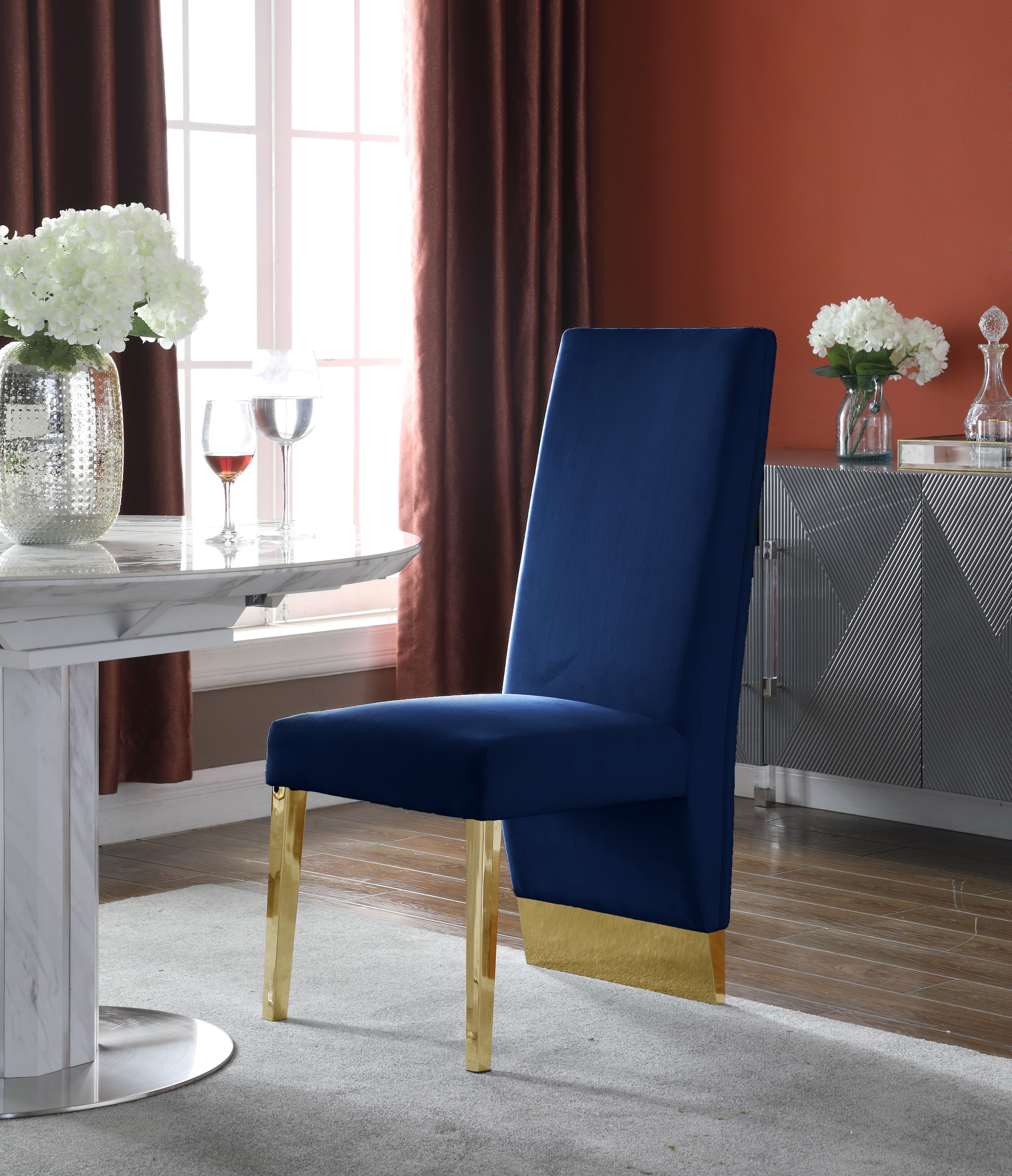 Porsha - Dining Chair (Set of 2) - Navy