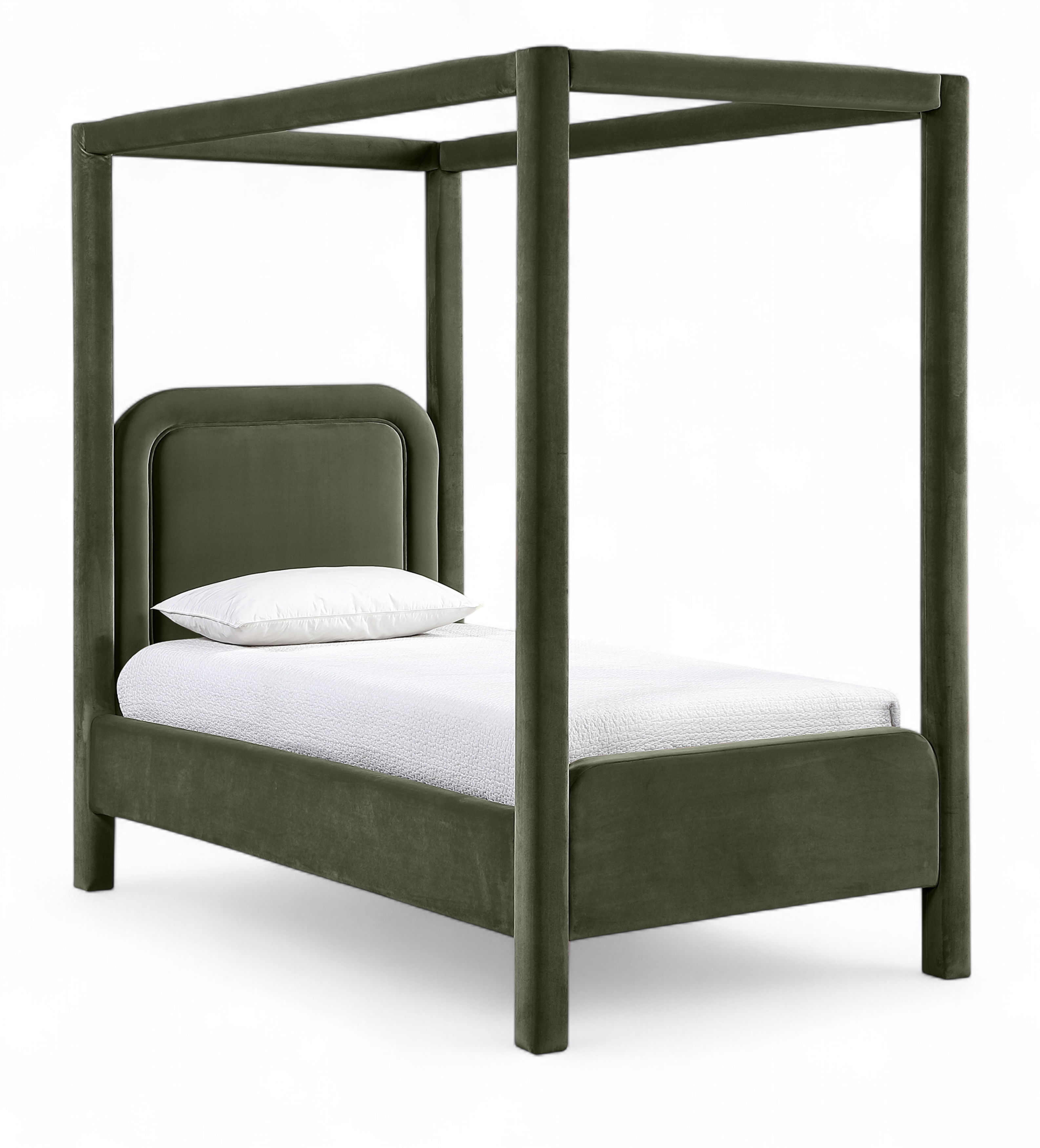 Salina - Velvet Upholstered Twin Bed - Green