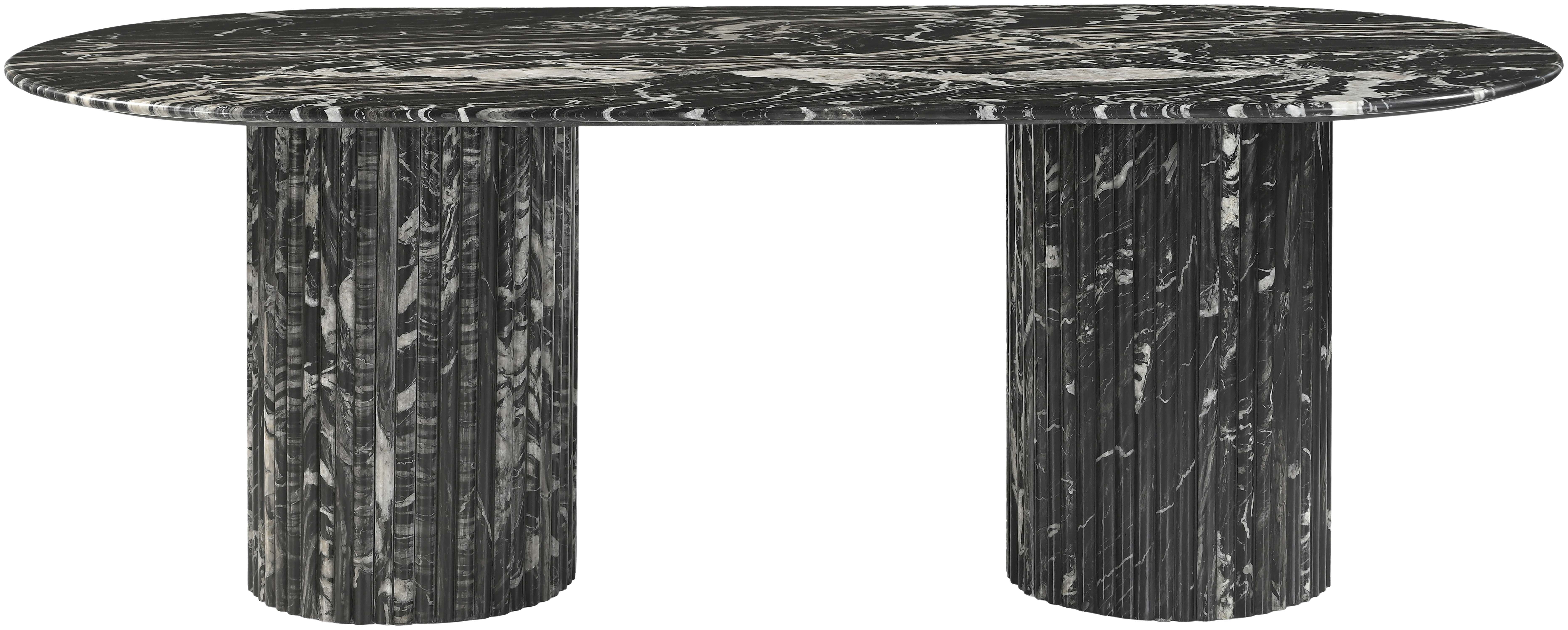 Messina - Marble Dining Table - Black