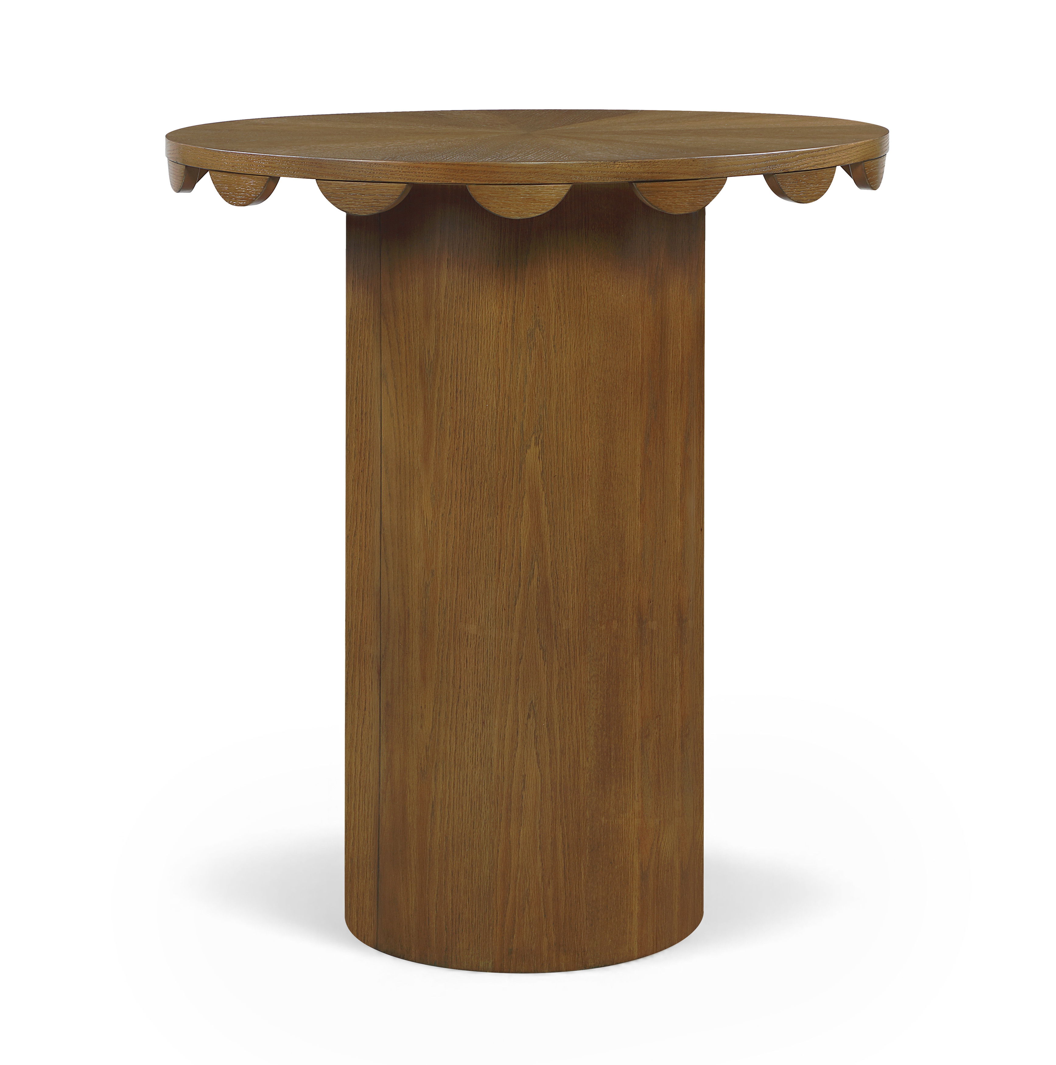 Dahlia - Solid Wood And Natural Cane Bar Height Table - Brown