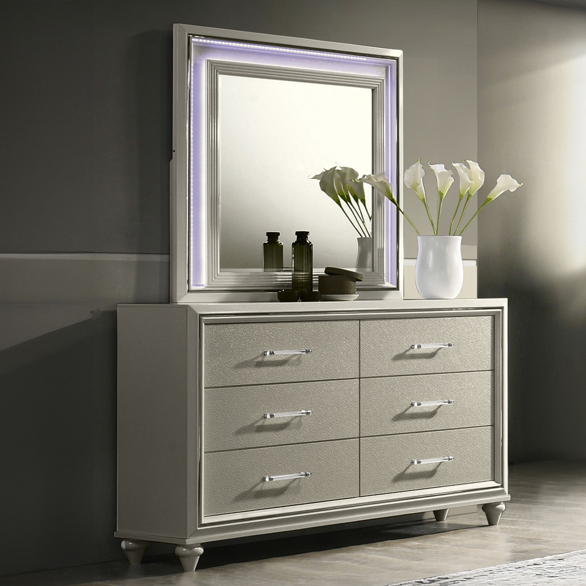 Lumina - Lighted Mirror - Silver, gray, view 8
