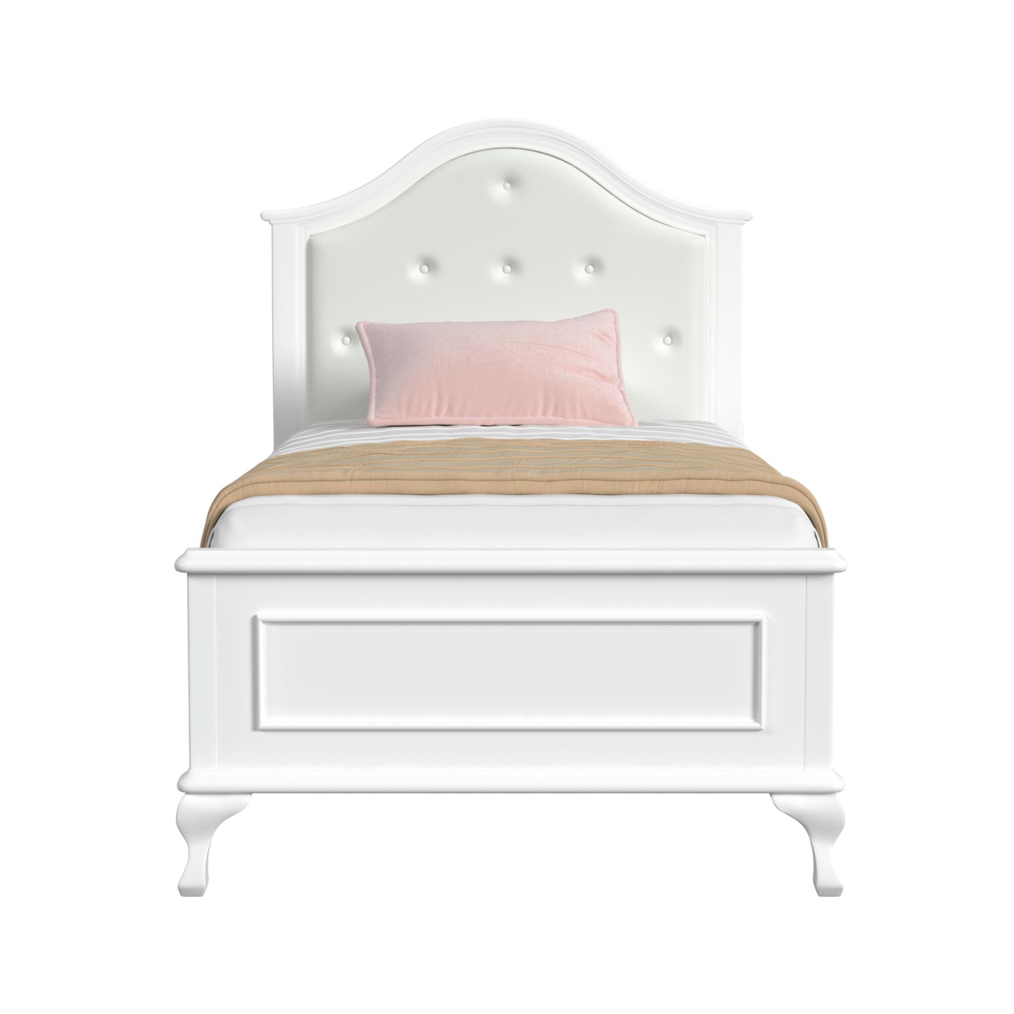 Jesse - Twin Panel Bed - White
