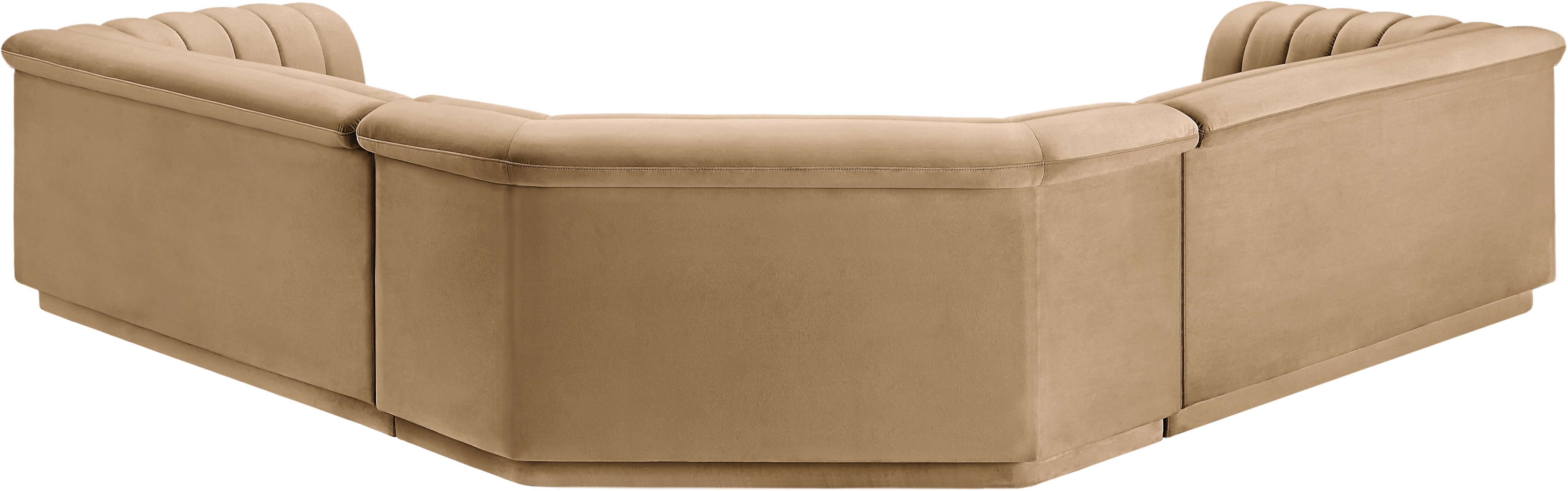 Cascade - Velvet Modular Sectional - Camel