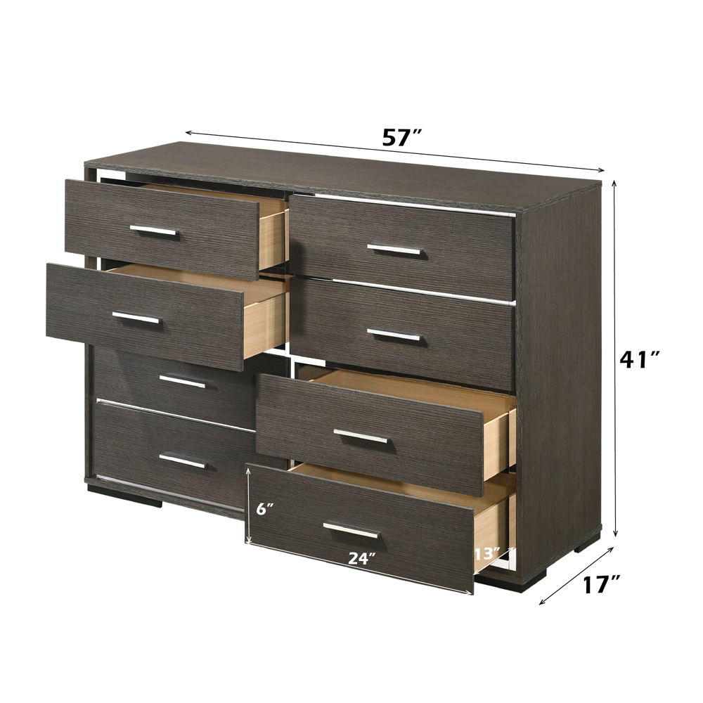 Escher - Dresser - Gray Oak, dark gray, view 5