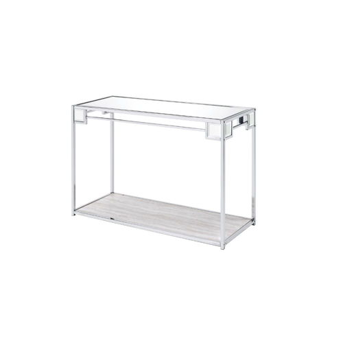 Asbury - Console Table - Mirrored & Chrome, silver