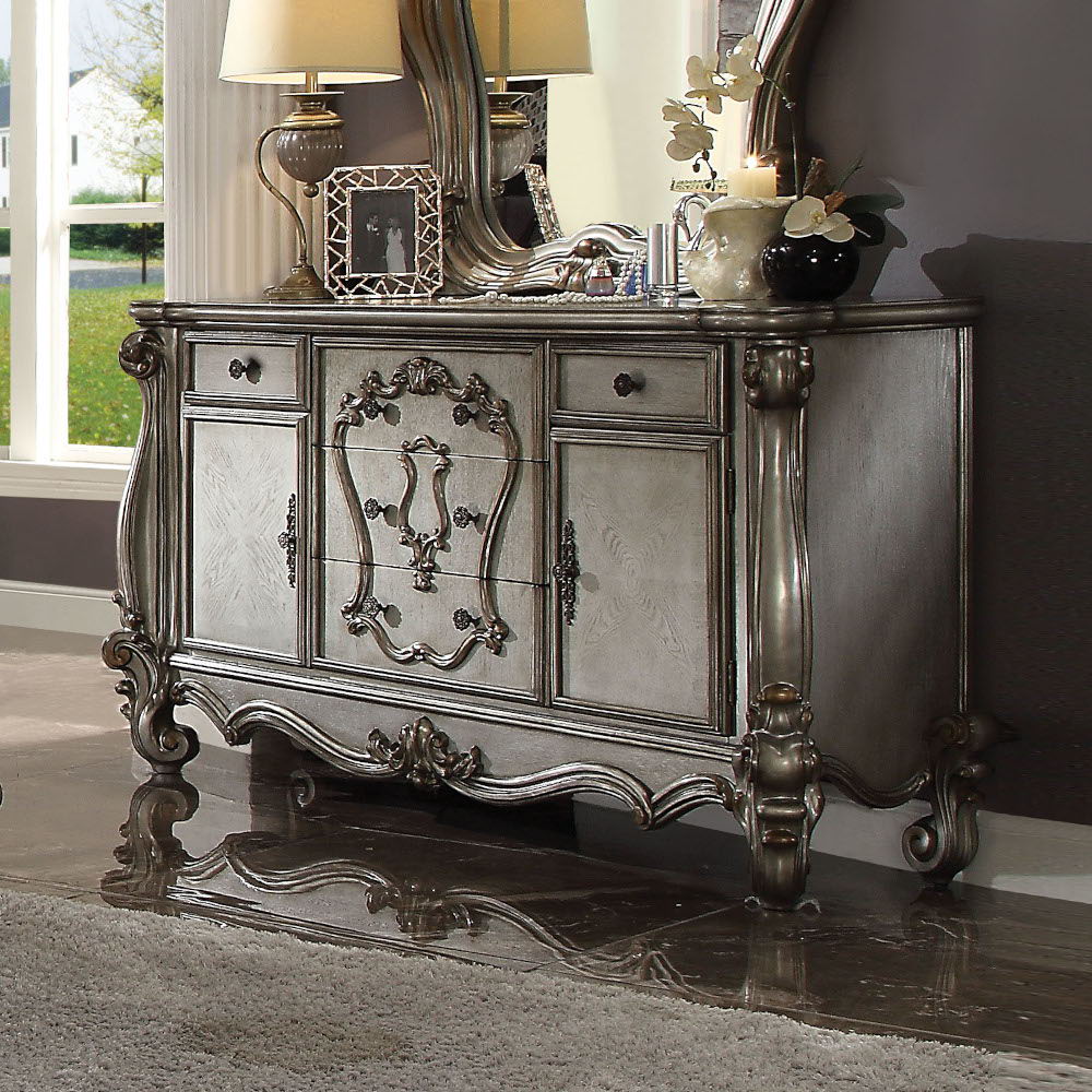 Versailles - Dresser - Antique Platinum, silver