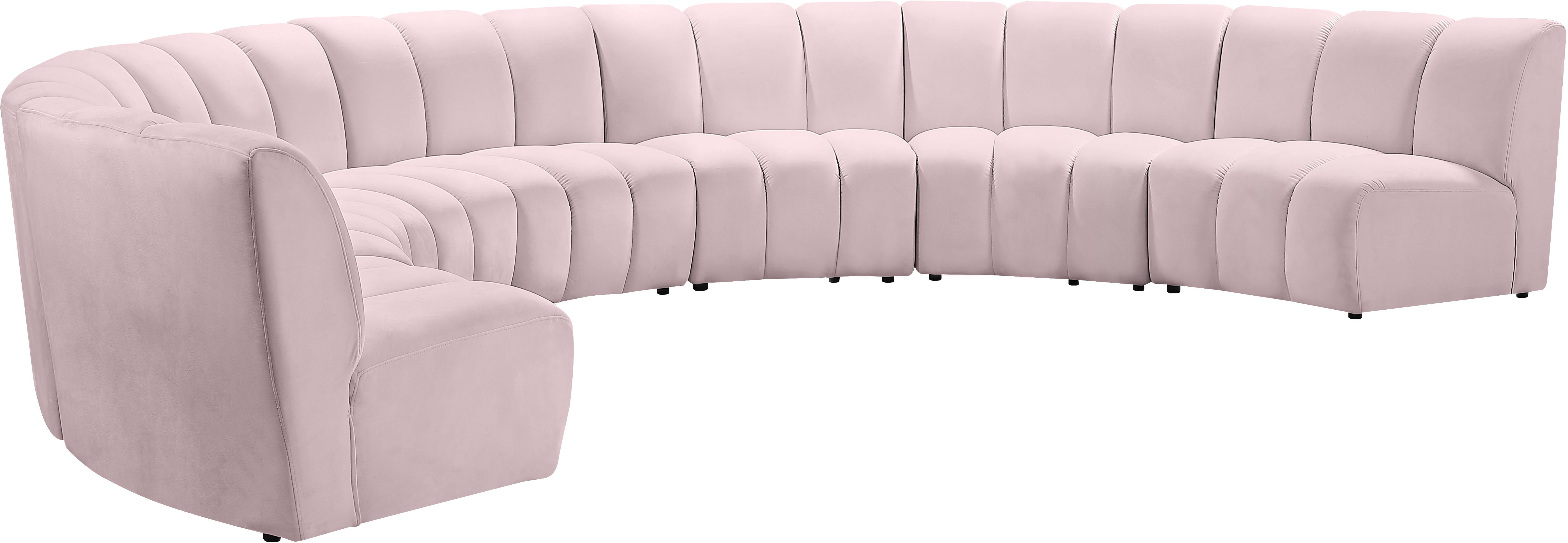 Infinity - 7 Piece Modular Sectional - Pink