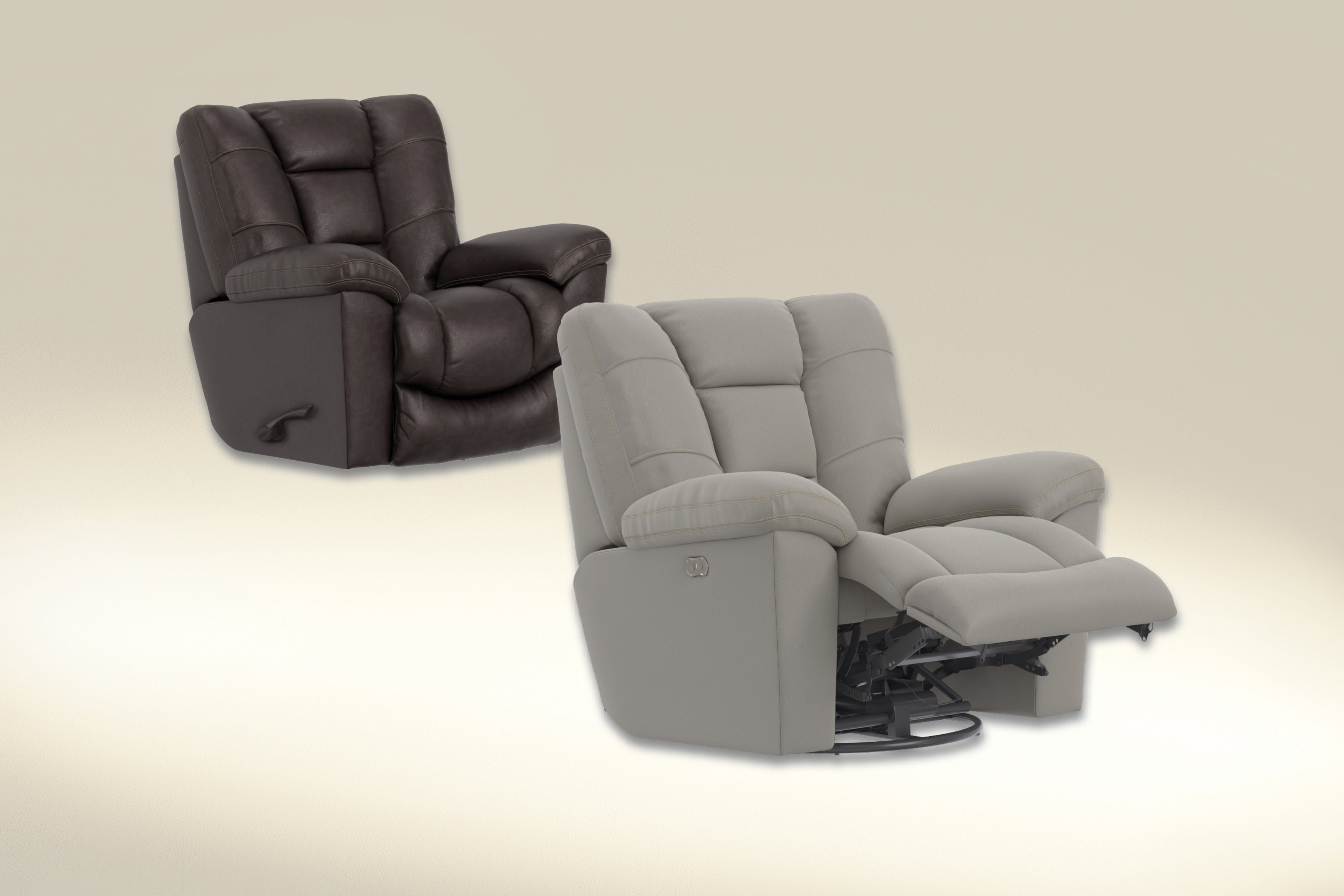 Manley - Swivel Glider Recliner - Smoke