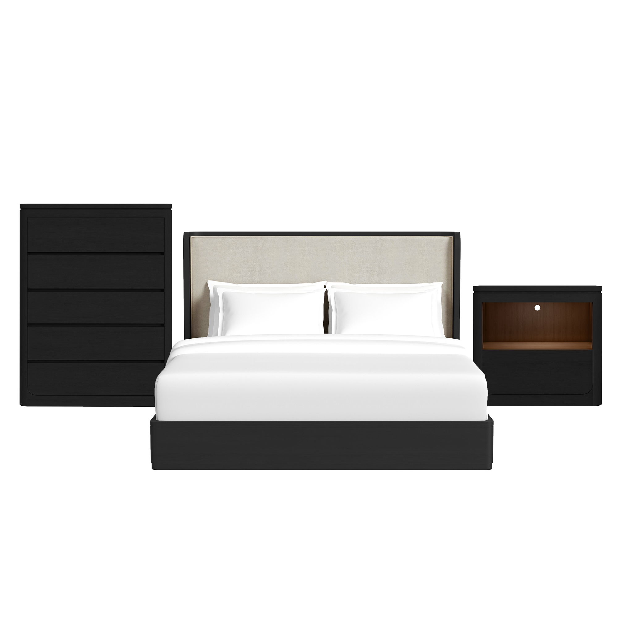 King · 3 Pc · Bedroom Set