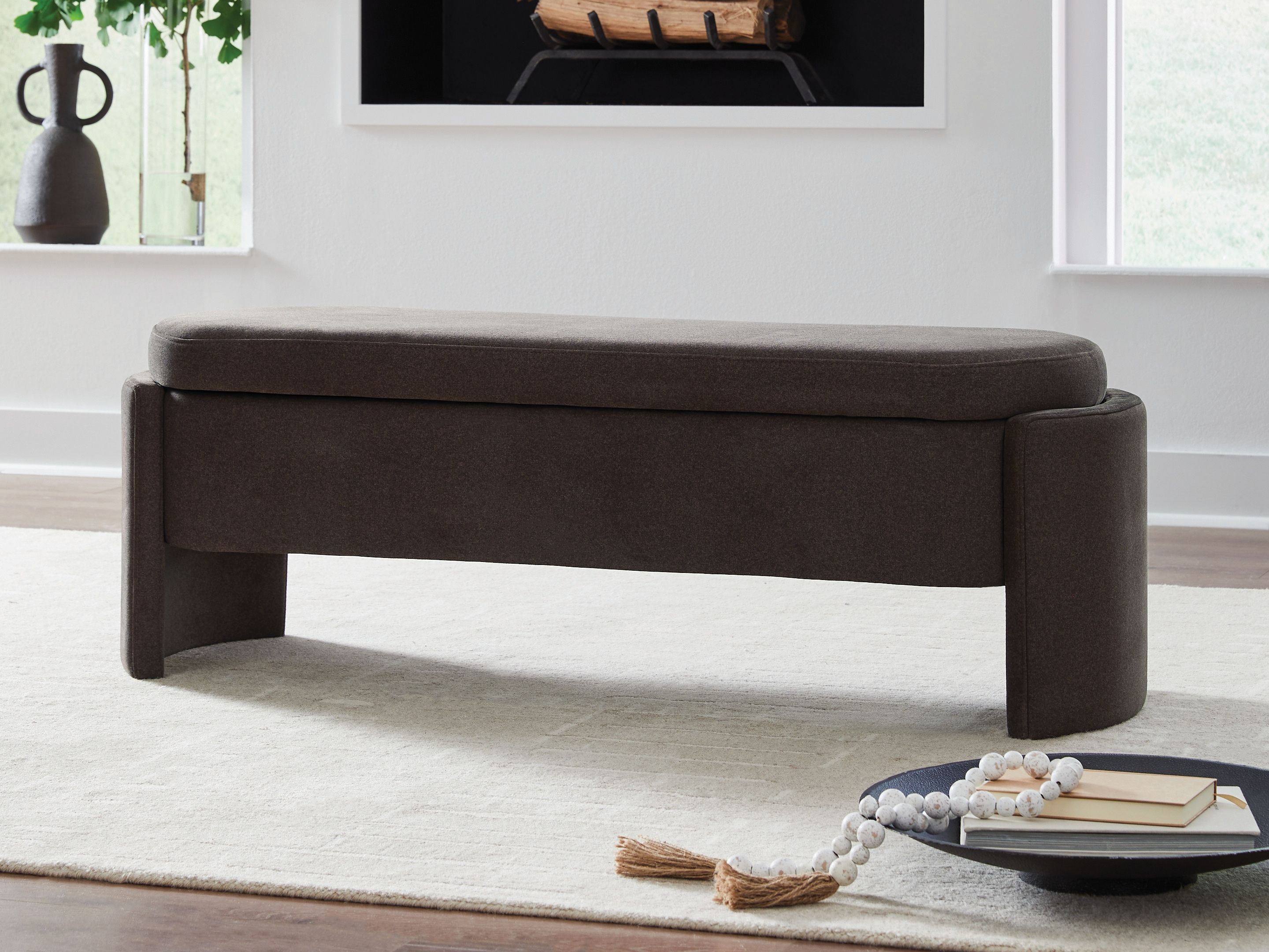 Ashley Furniture Vavuniya - Storage Bench - Brown - Image 2