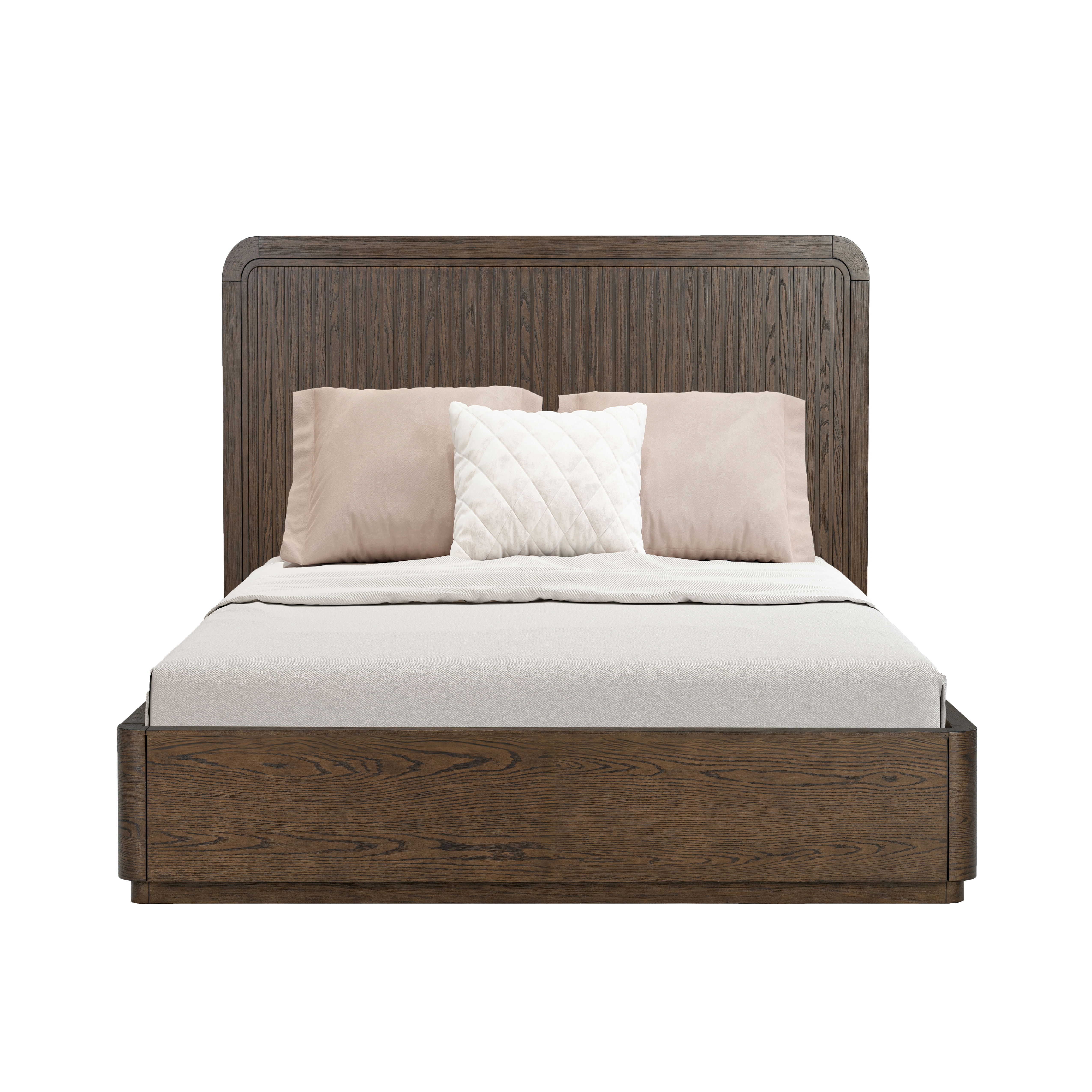 Athens - Queen Panel Bed - Dark Brown, dark brown, view 2