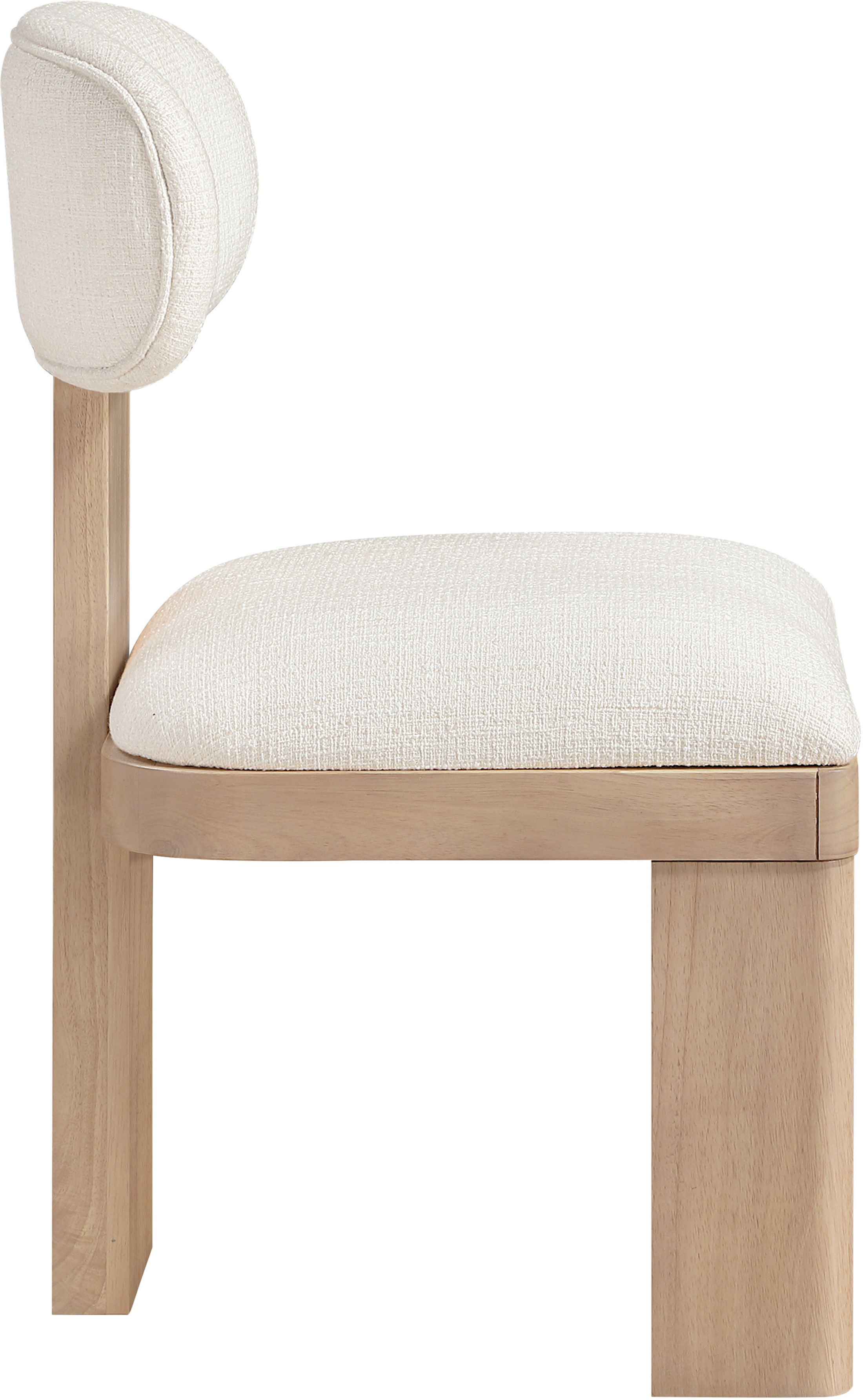 Timbra - Linen Textured Fabric Upholstered Dining Chair (Set of 2) - Cream