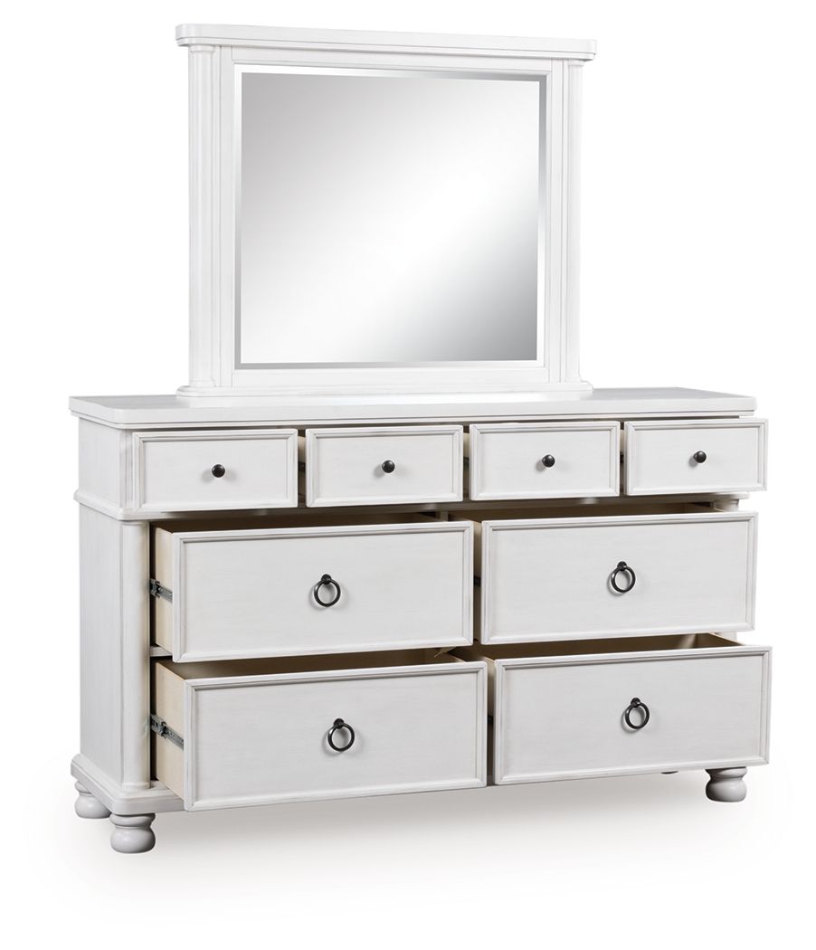 Ashley Furniture Rowlenstown - Dresser And Mirror - Antique White - Image 4