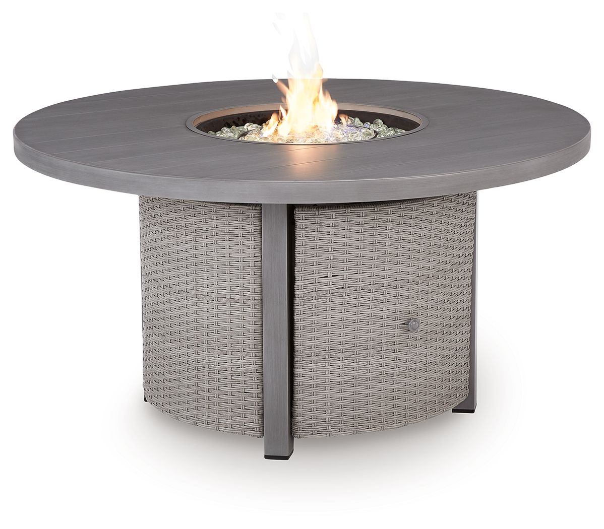 Ashley Furniture Half Moon Beach - Round Fire Pit Table - Gray - Image 3