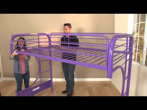Eclipse - Twin Over Full Futon Bunk Bed - Black, black, view 5