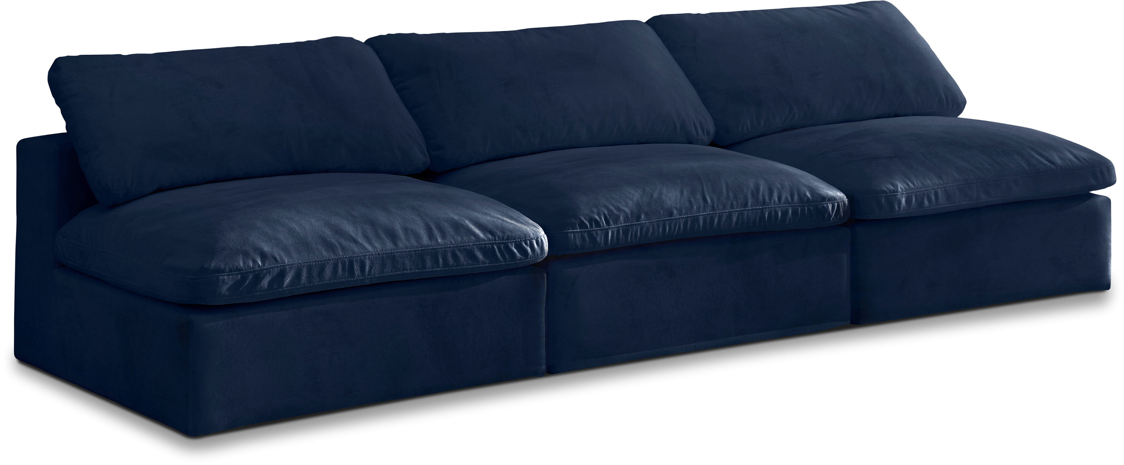 Cozy - Modular 3 Seat Armless Sofa - Navy
