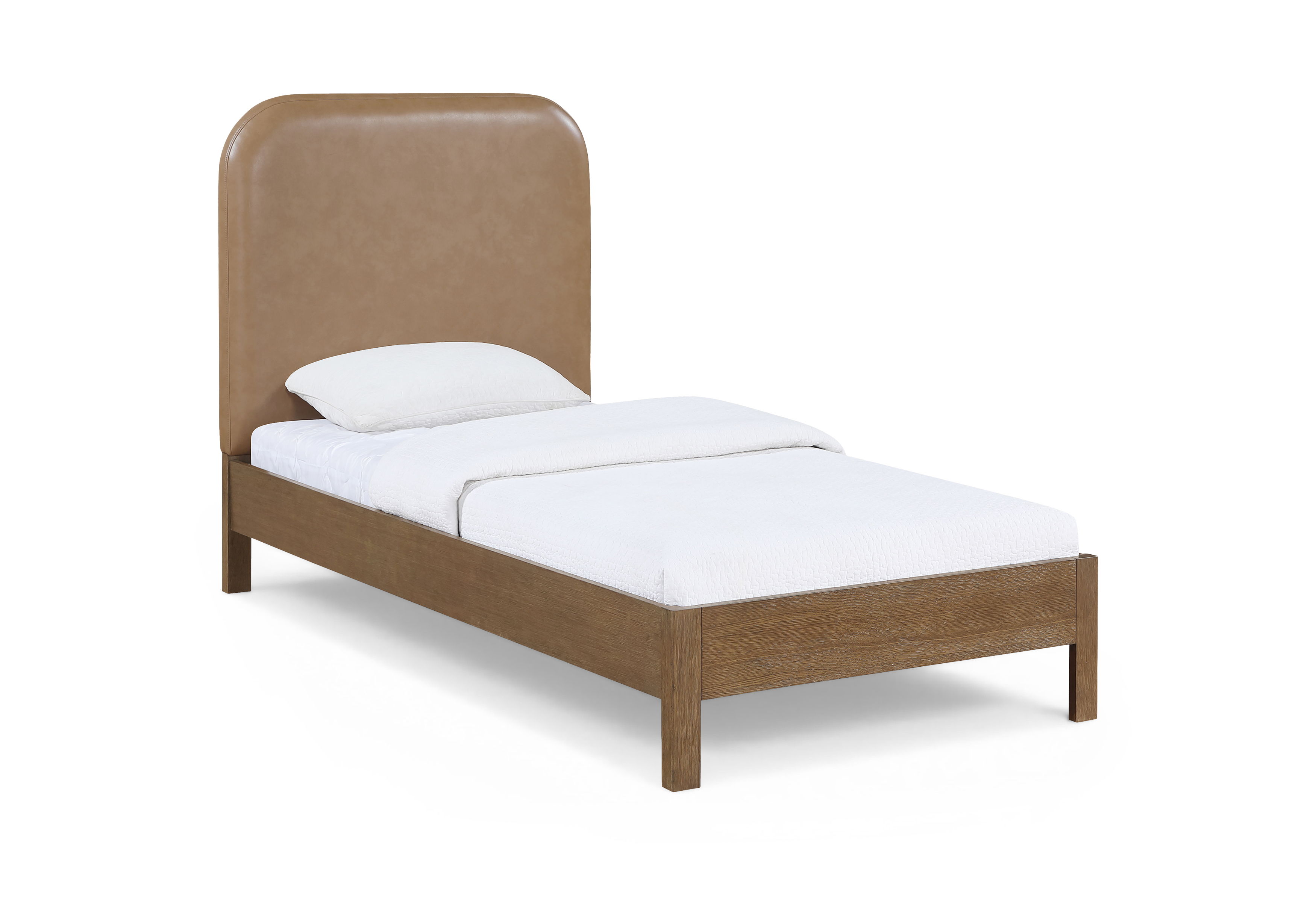 Caswell - Upholstered Twin Bed - Brown