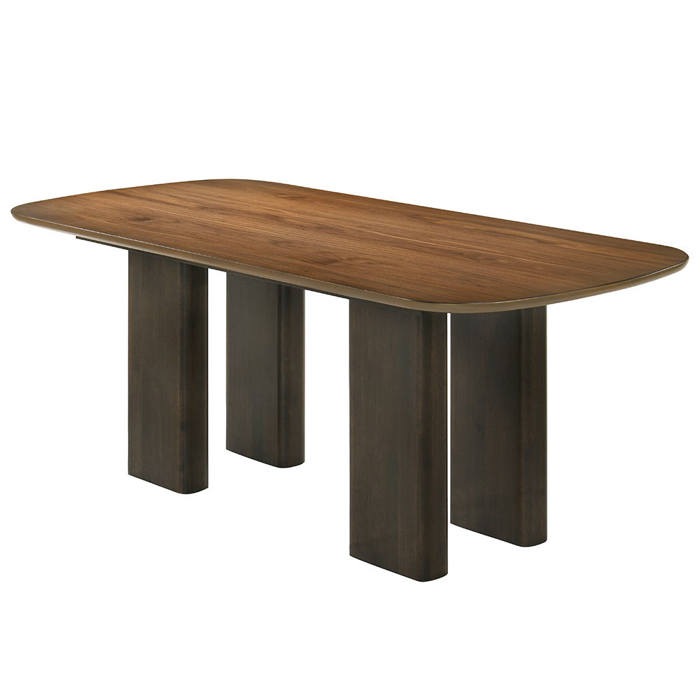 Delina - Dining Table - Walnut, dark brown, view 2