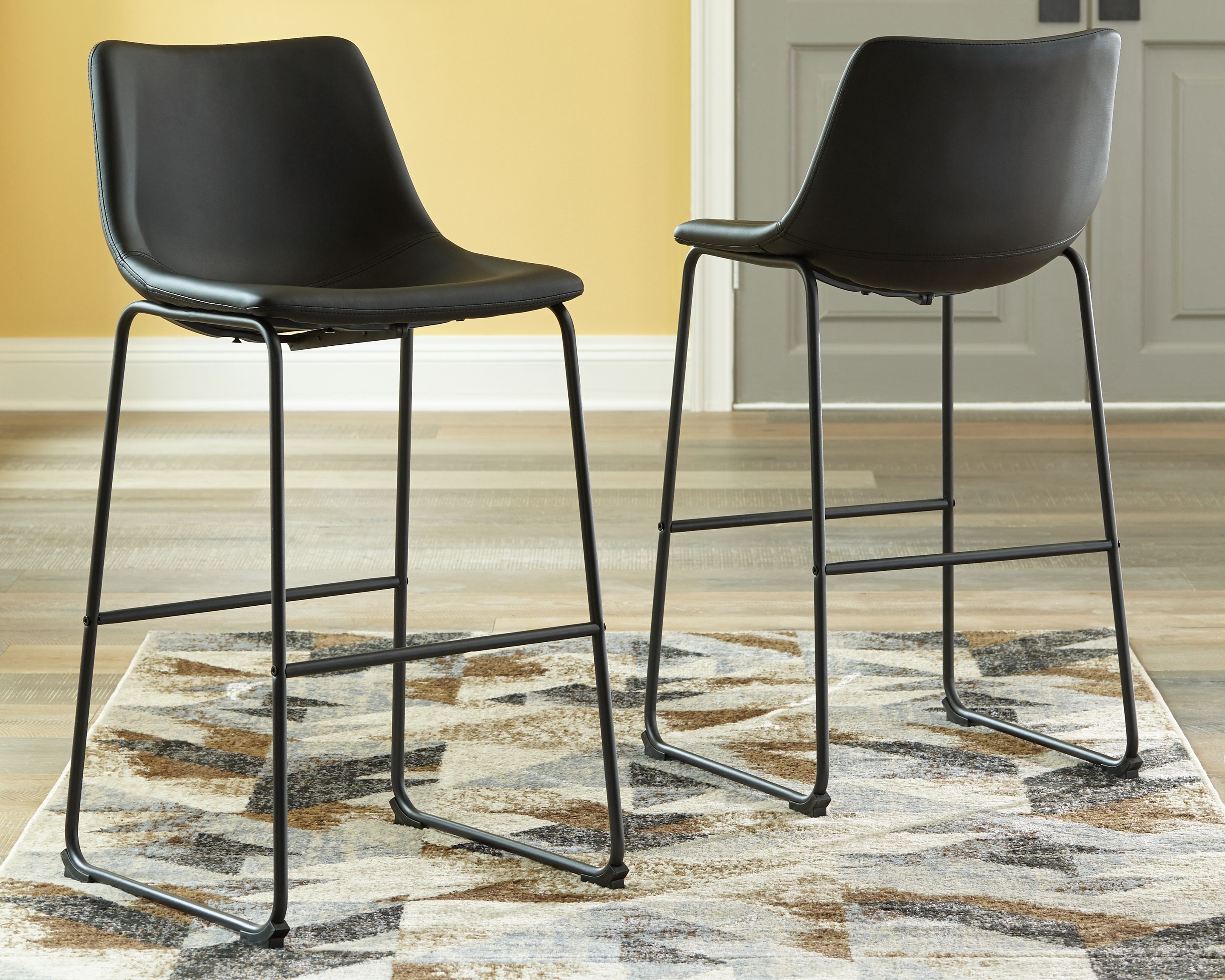 Centiar - Tall UPH Barstool (Set of 2) - Black