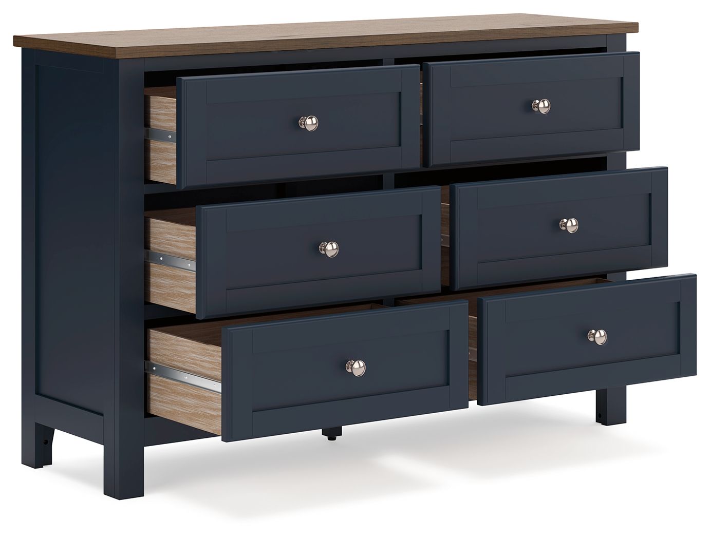 Ashley Furniture Landocken - Dresser - Brown / Blue - Image 4