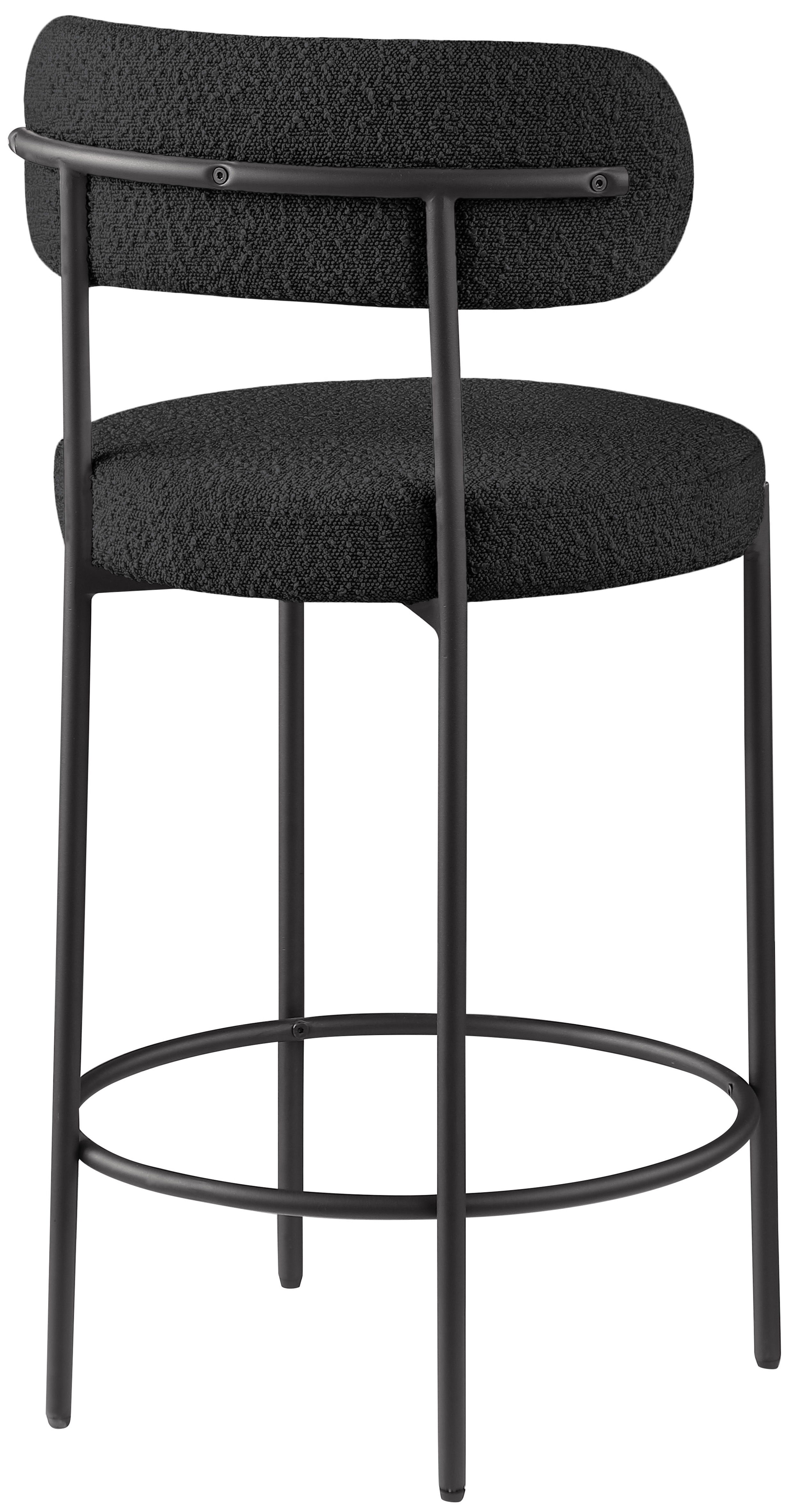 Beacon - Boucle Fabric Stool (Set of 2) - Black