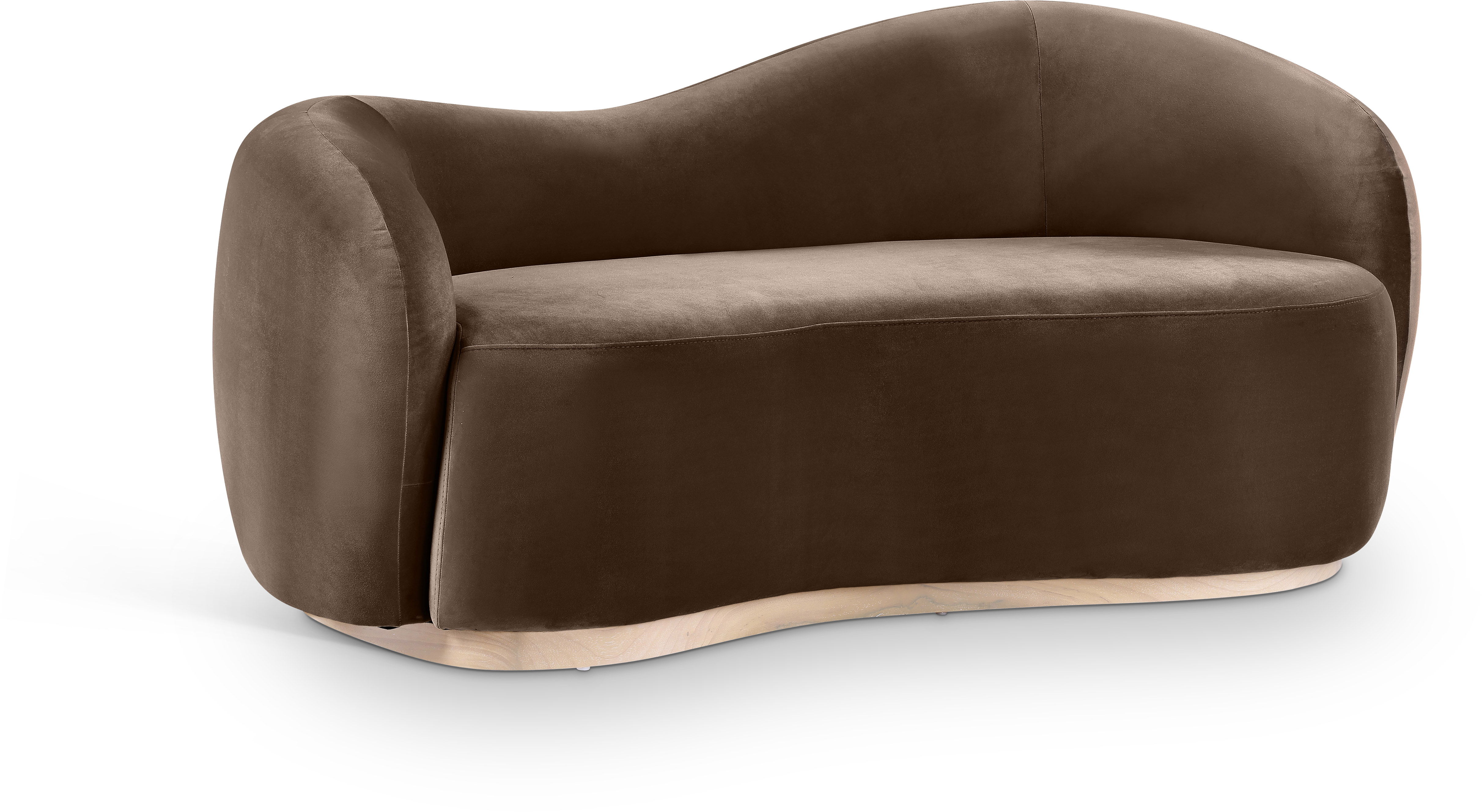 Gustavo - Velvet 72.5" Upholstered Loveseat - Brown