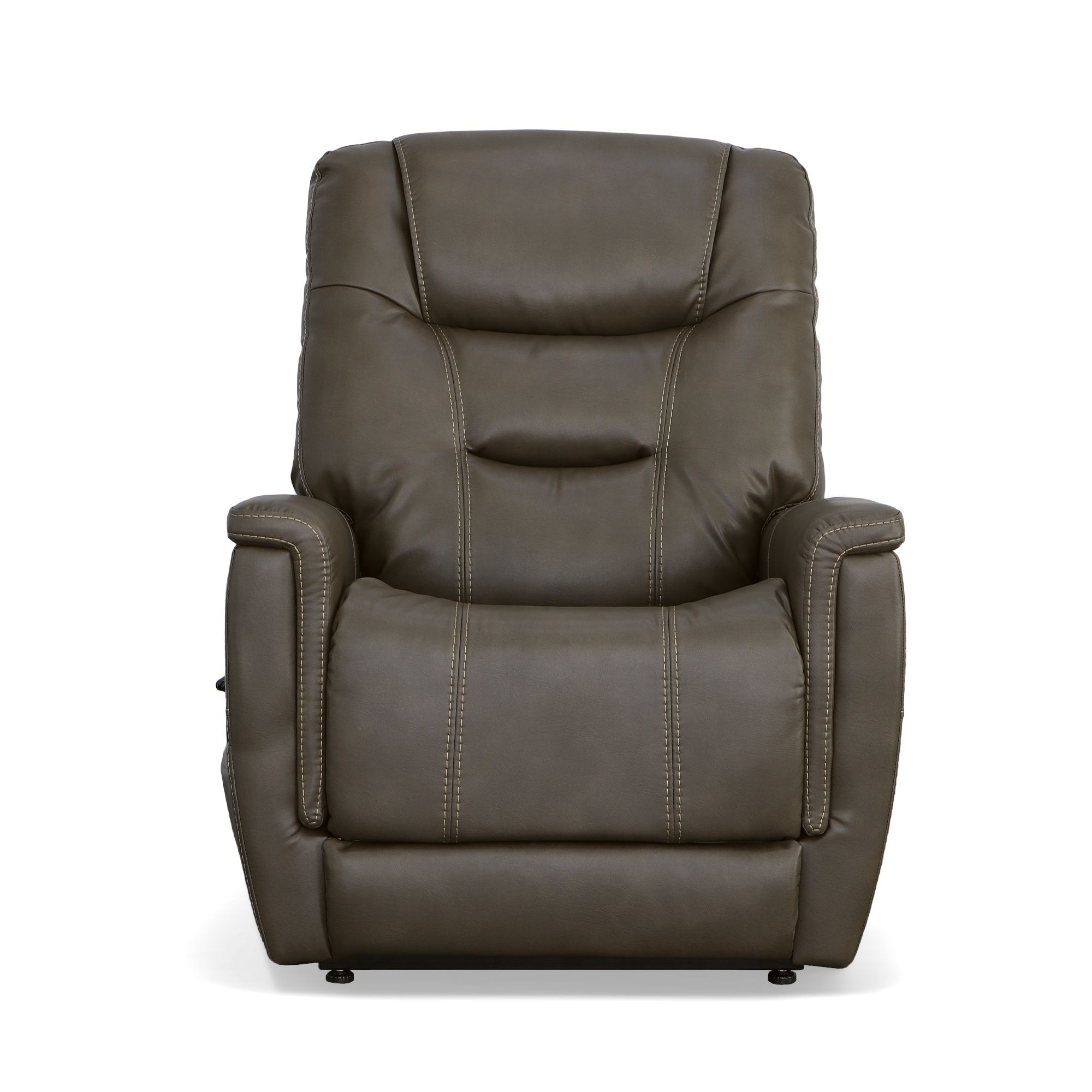 Shaw - Power Lift Recliner With Power Headrest & Lumbar - Driftwood, dark brown, view 4