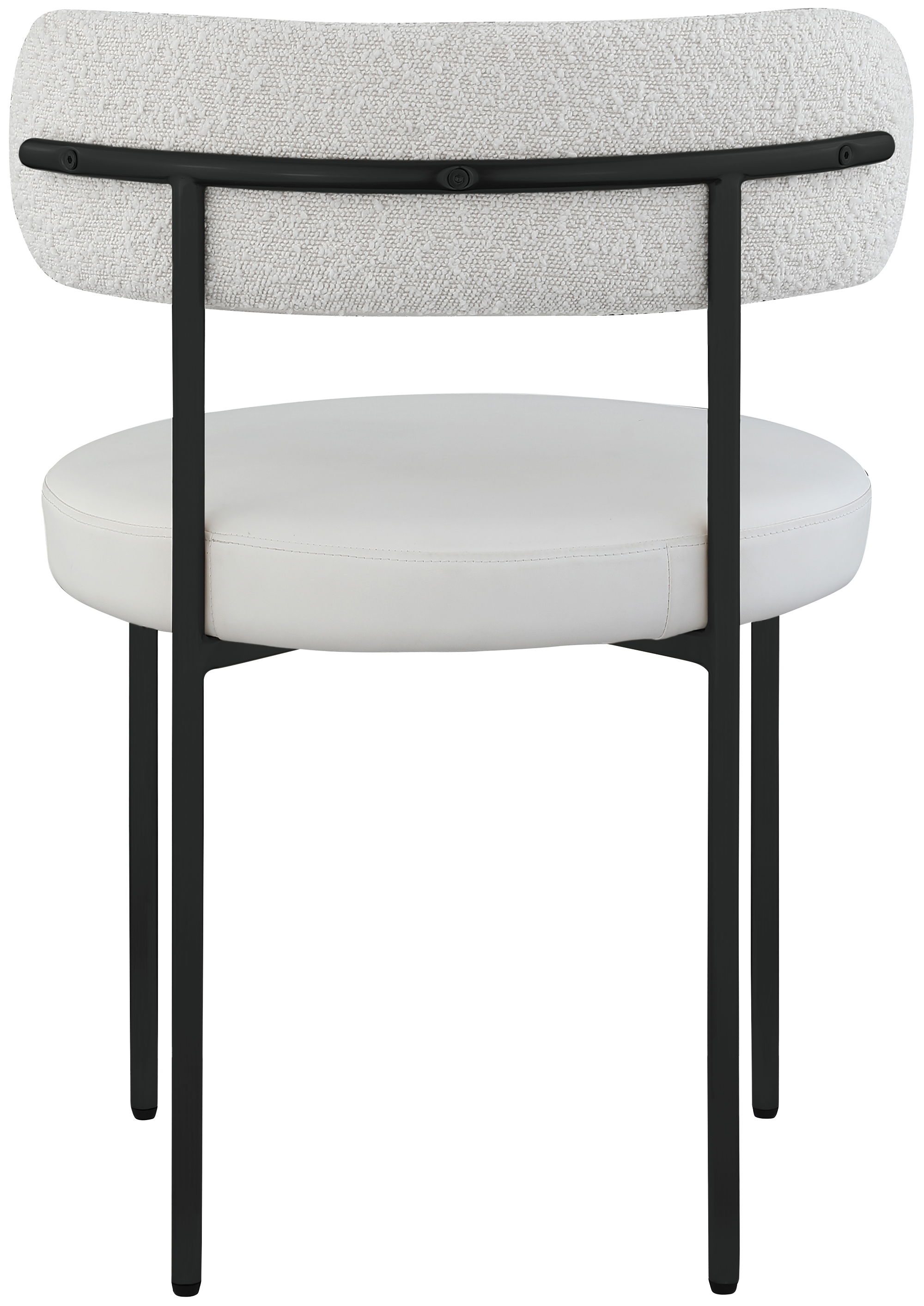 Beacon - Faux Leather Dining Chair With Black Legs (Set of 2) - Cream