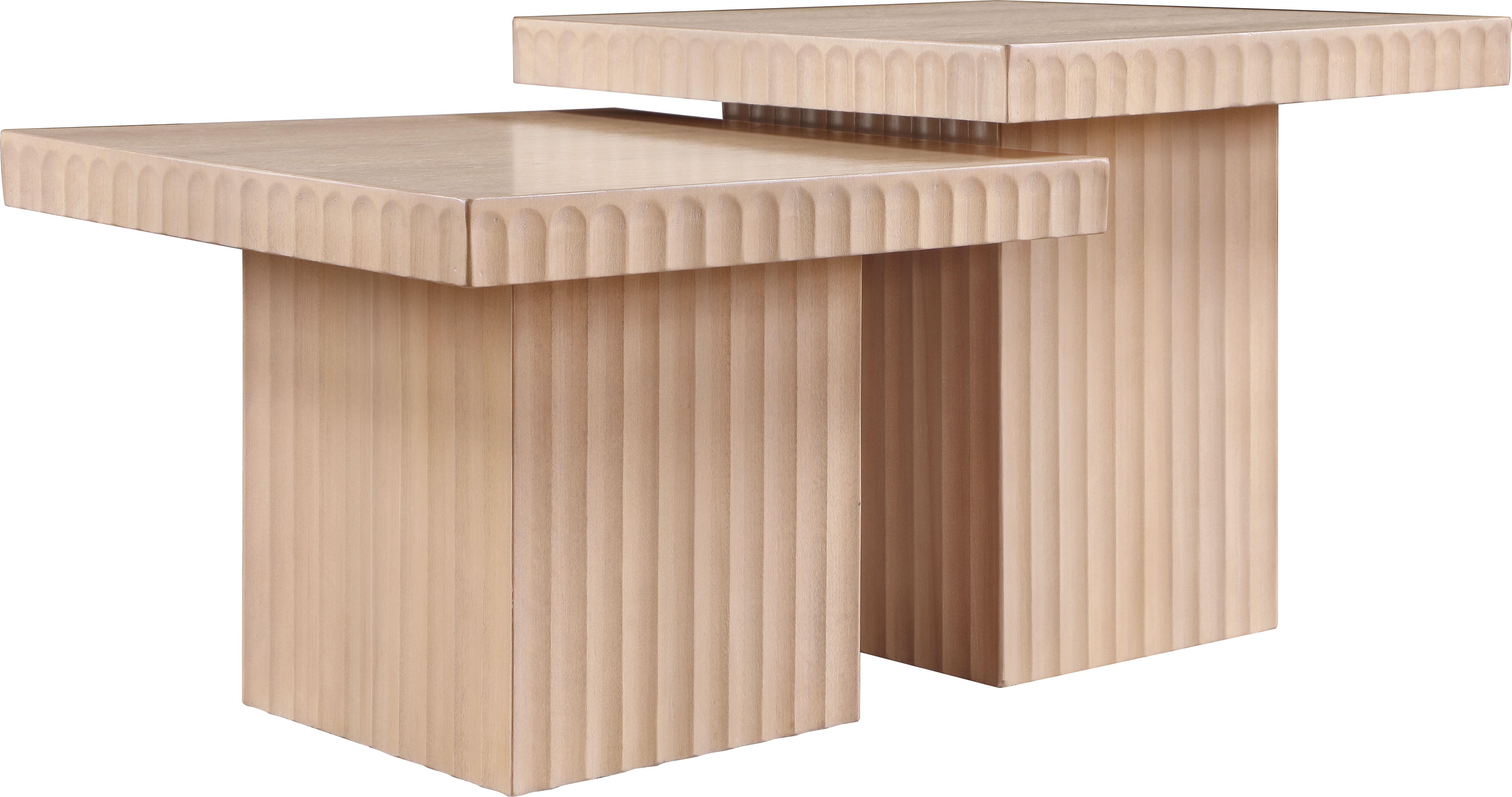 Spencer - 18" Oak Veneer 2 Piece Coffee Table - Natural