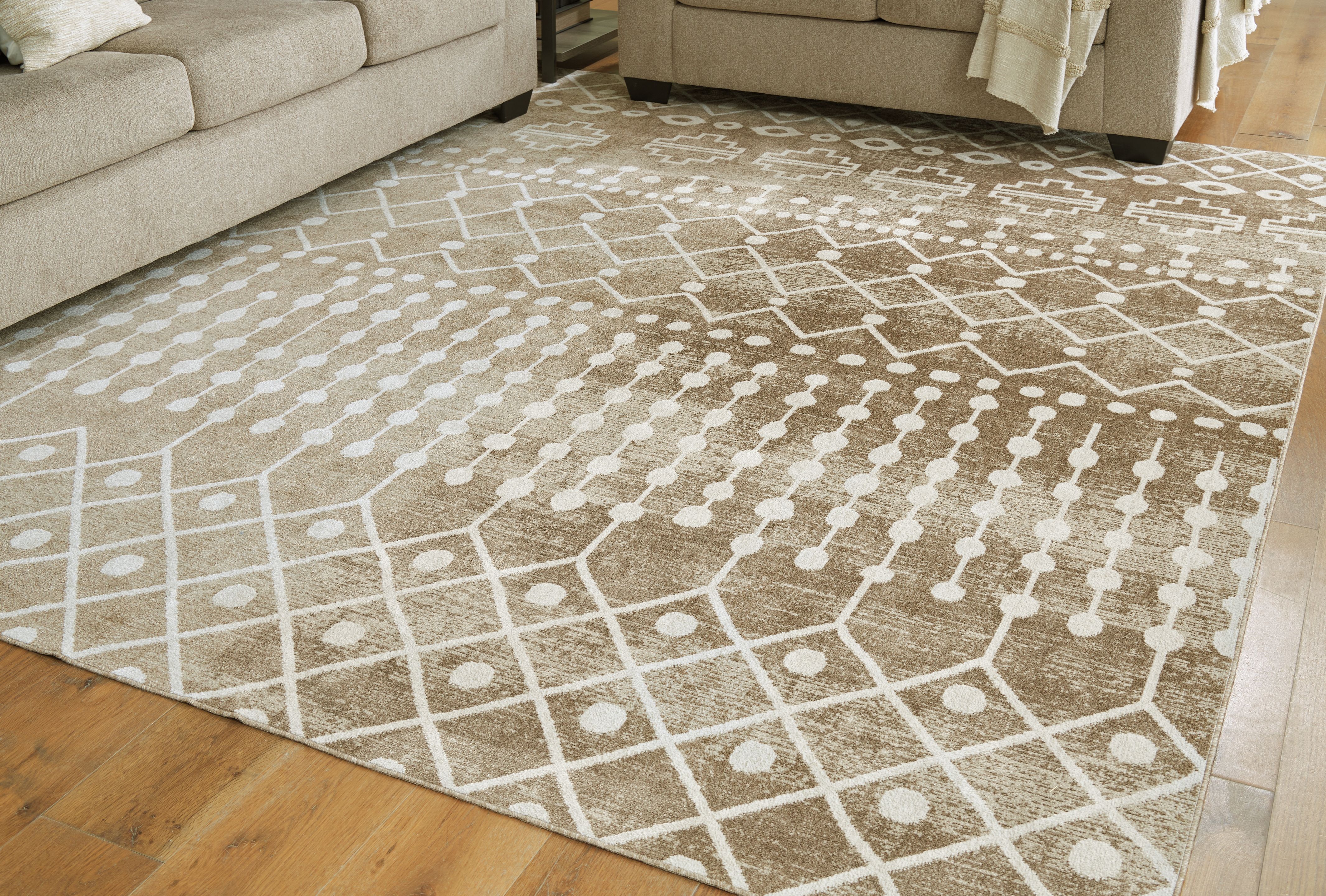 Ashley Furniture Bunchly - 8' x 10' Rug - Tan / Brown / Cream - Image 2