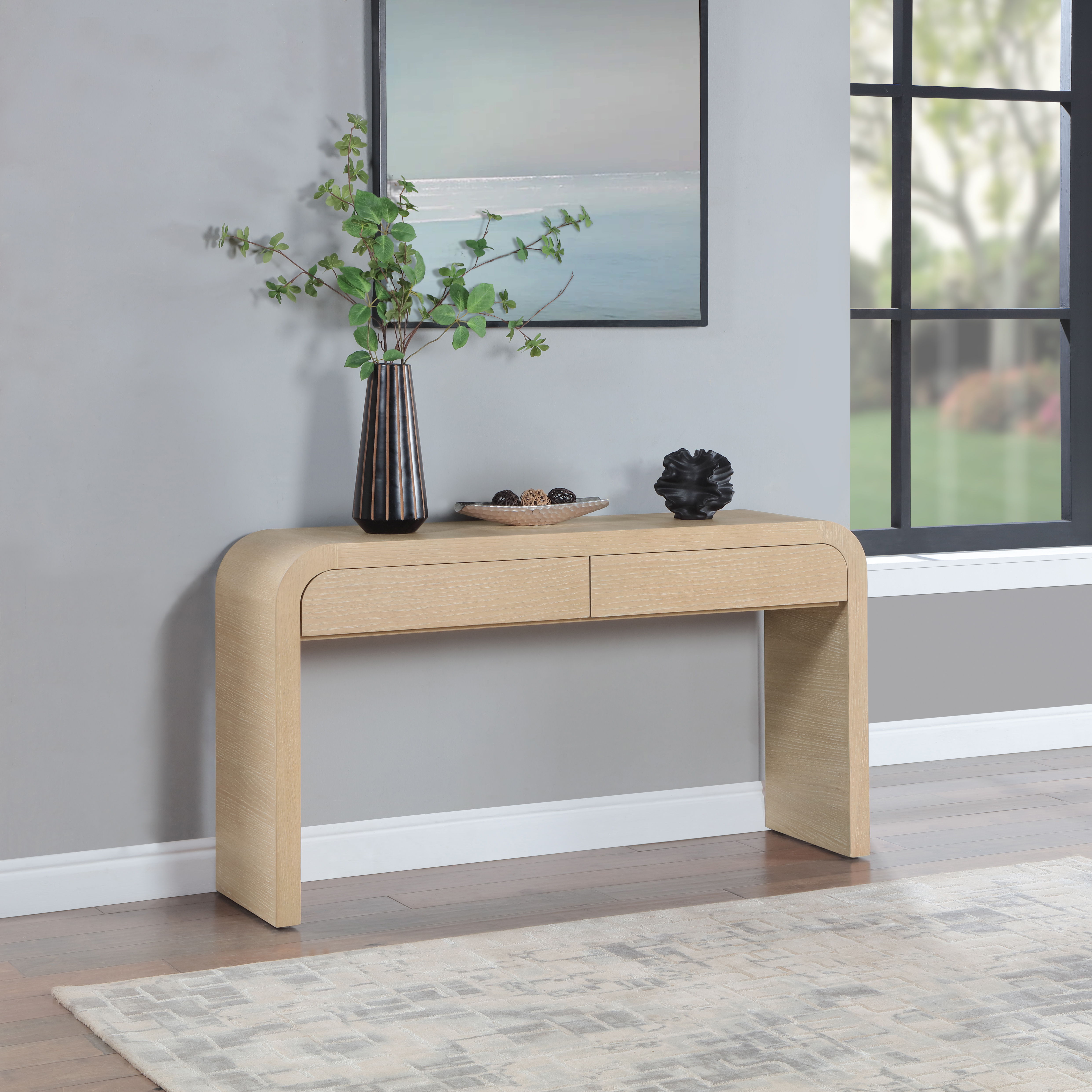 Cresthill - Oak Console Table - Light Brown
